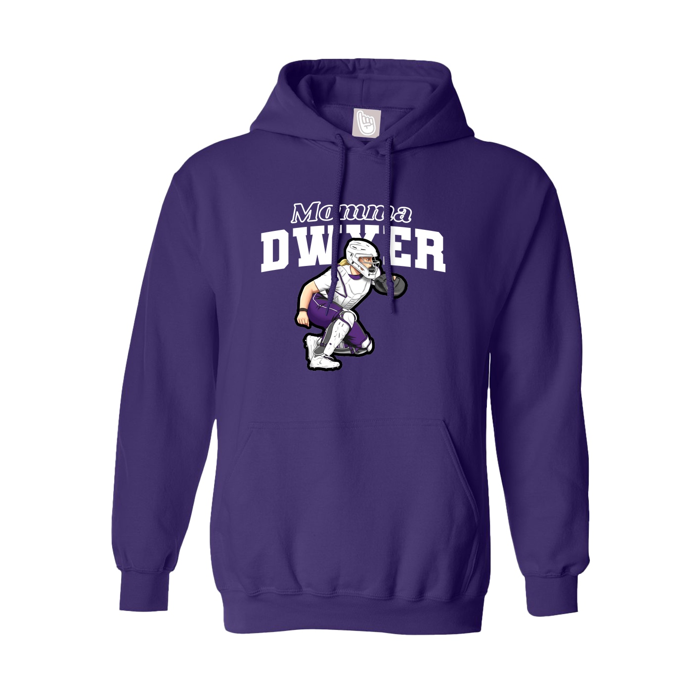 Youth Hoodie — Mothers Day Block in Purple
