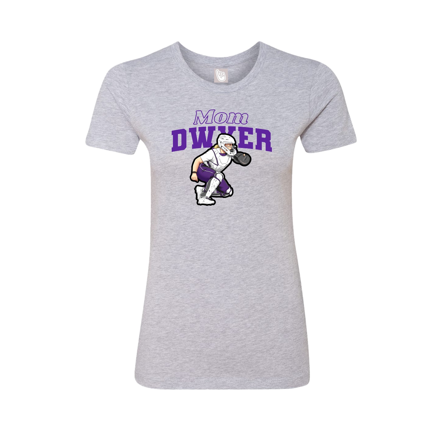Womens Tee — Mothers Day Block in Grey