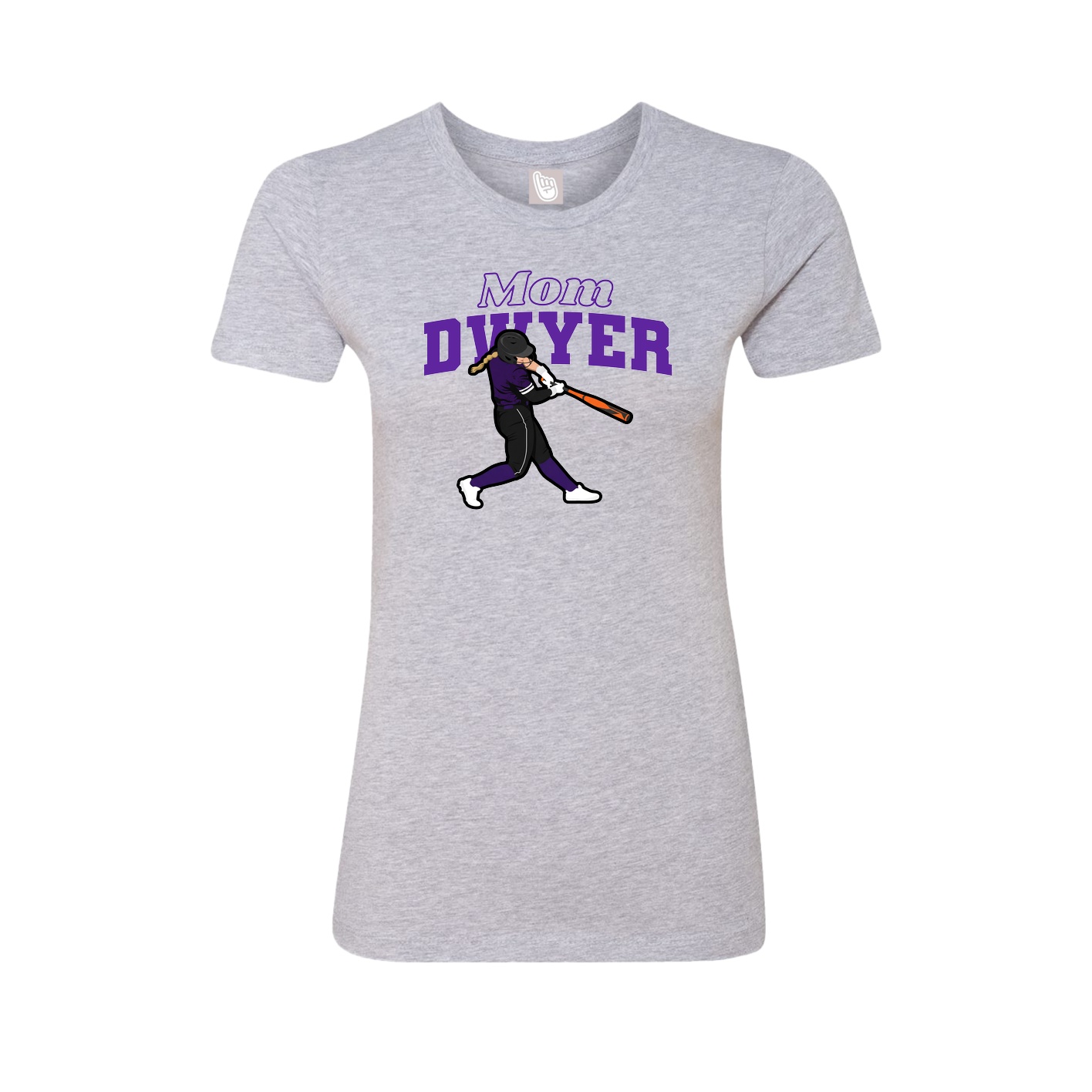 Womens Tee — Mothers Day Block in Grey