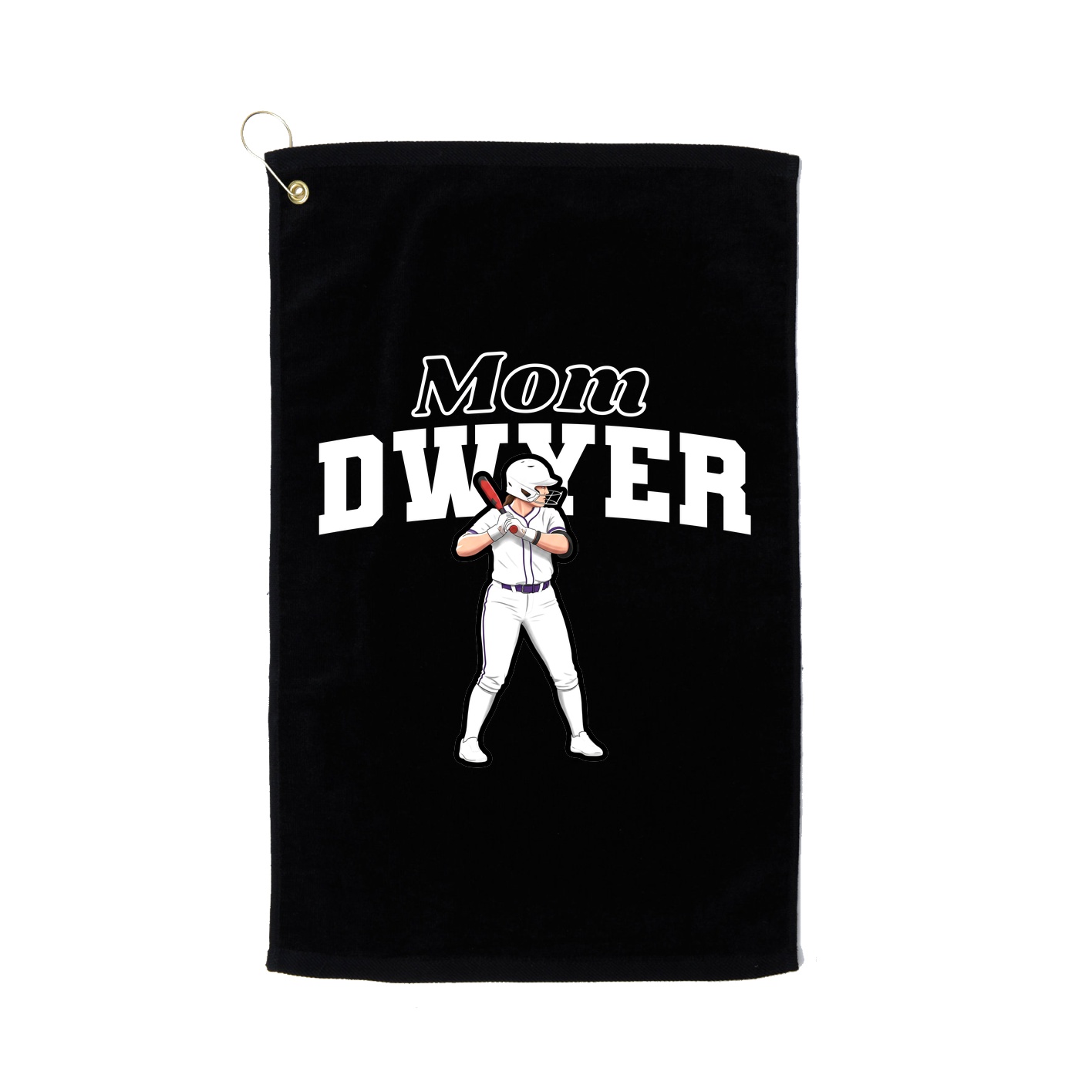 Golf Towel — Mothers Day Block in Black