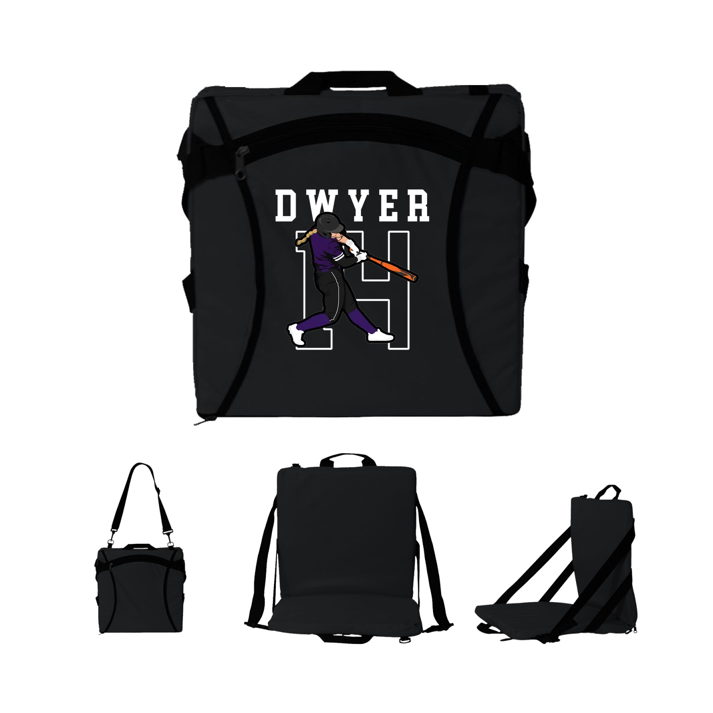 Folding Stadium Seat — Shirsey in Black