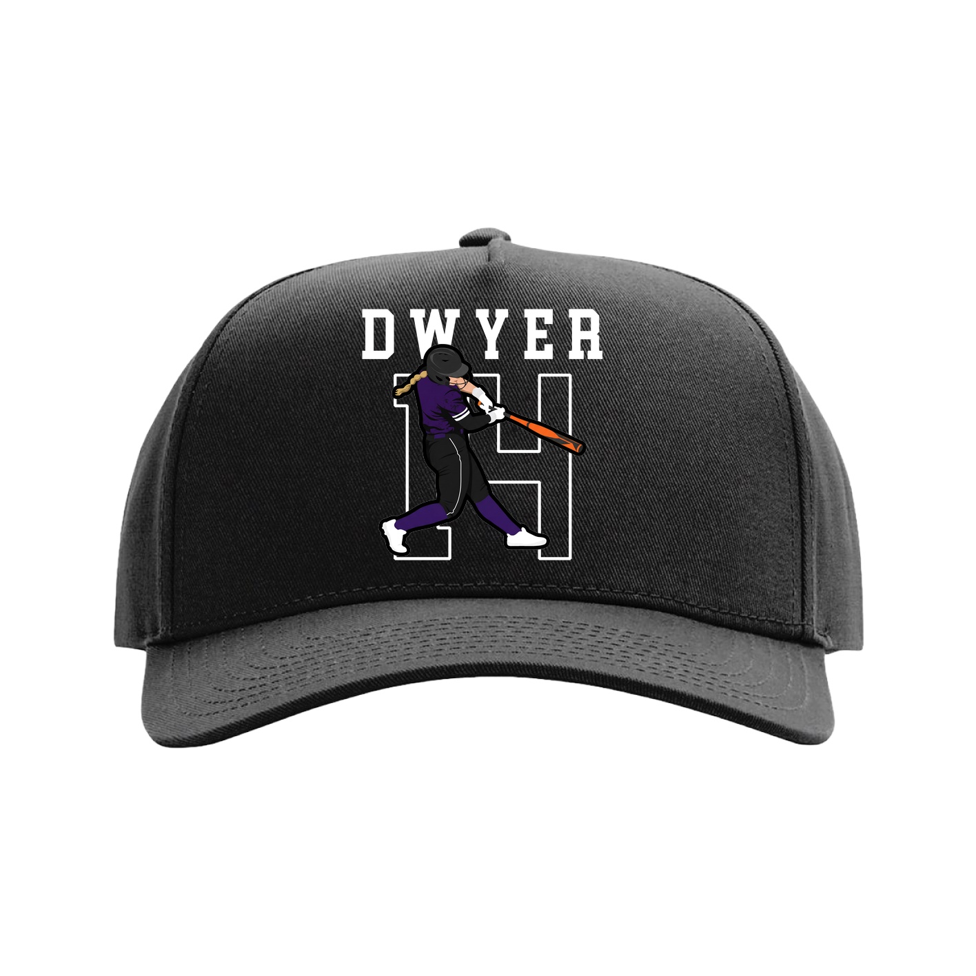 Full Fabric Five-Panel Champ Cap — Shirsey in Black