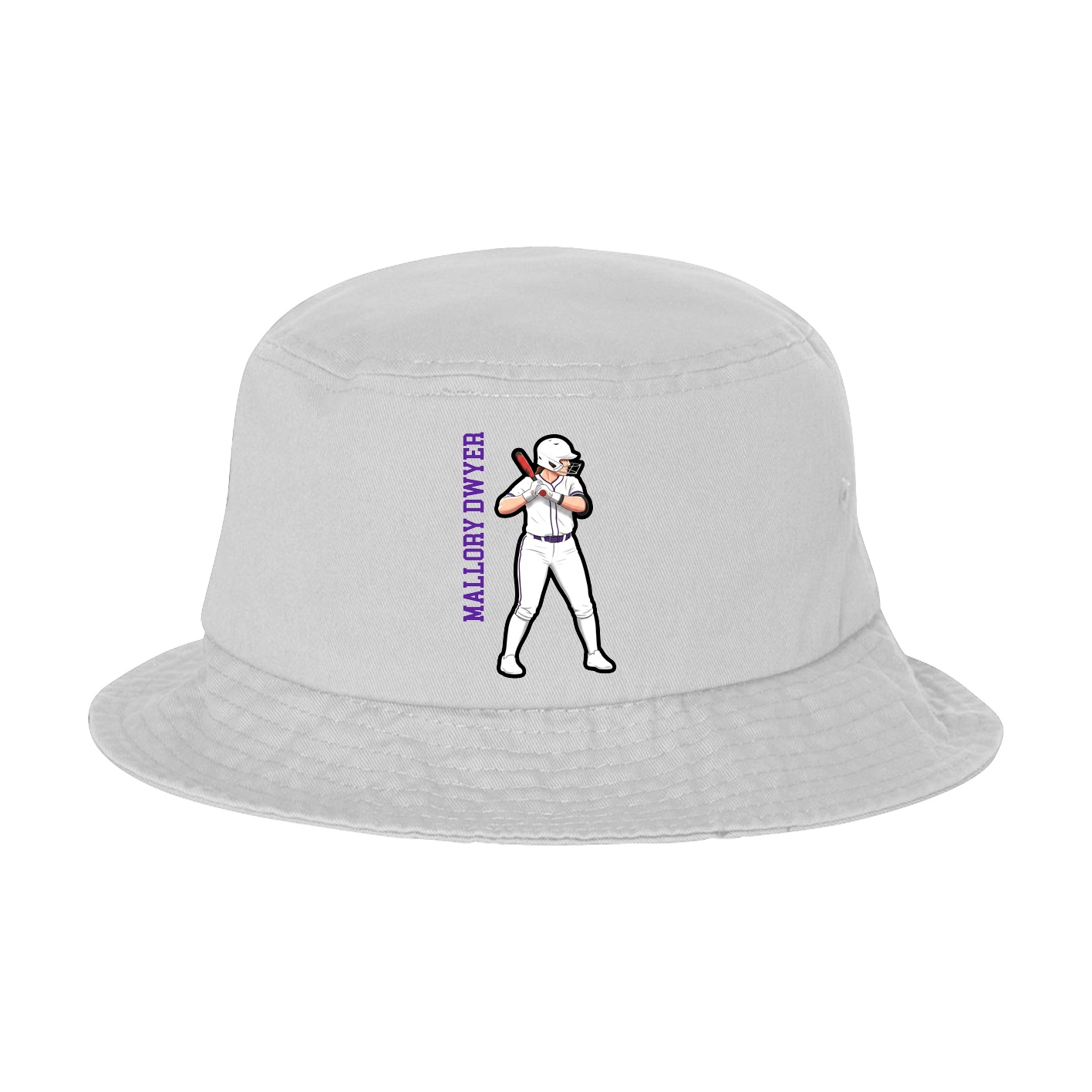 Bucket Cap — Name Vertical in White