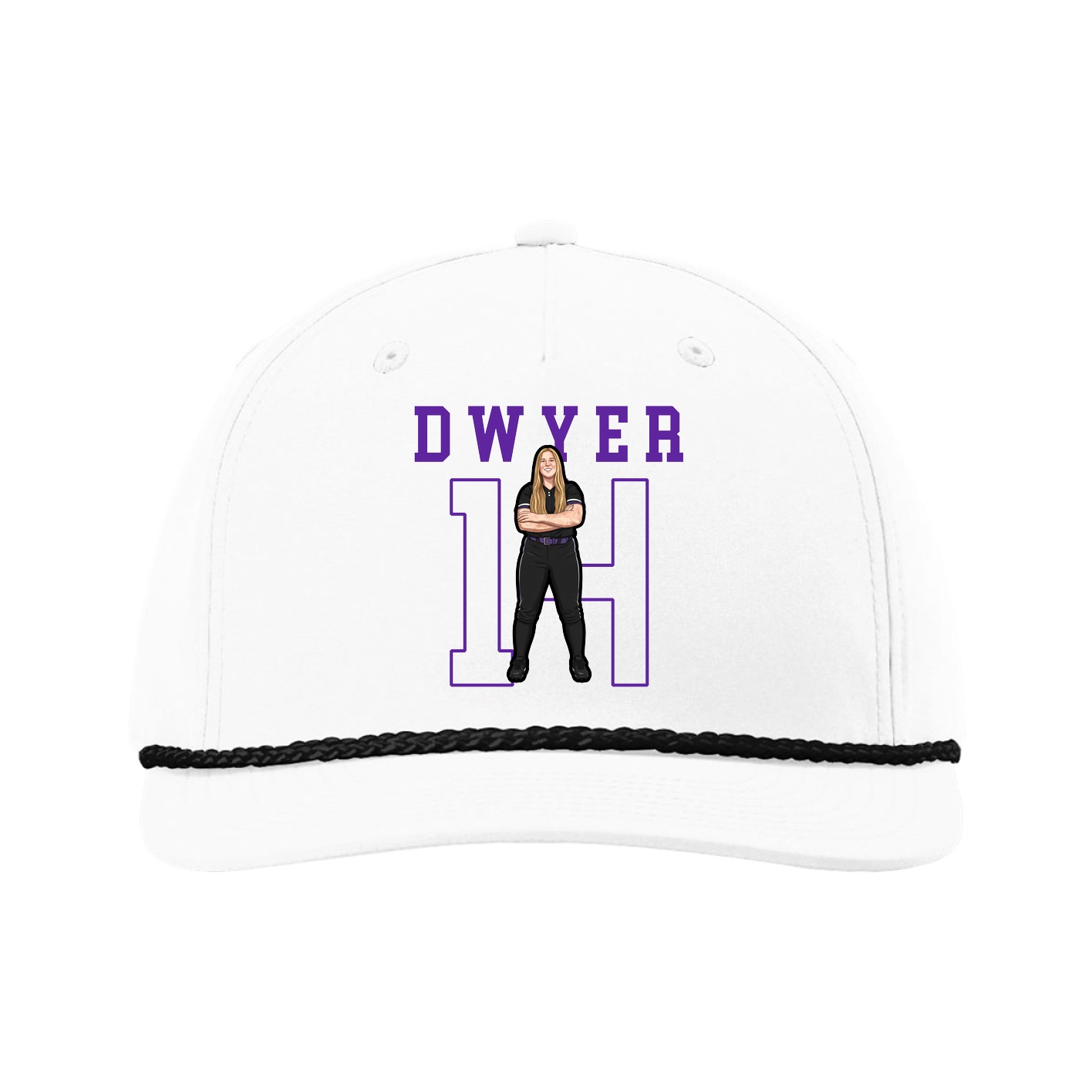 Five-Panel Classic Rope Cap — Shirsey in White