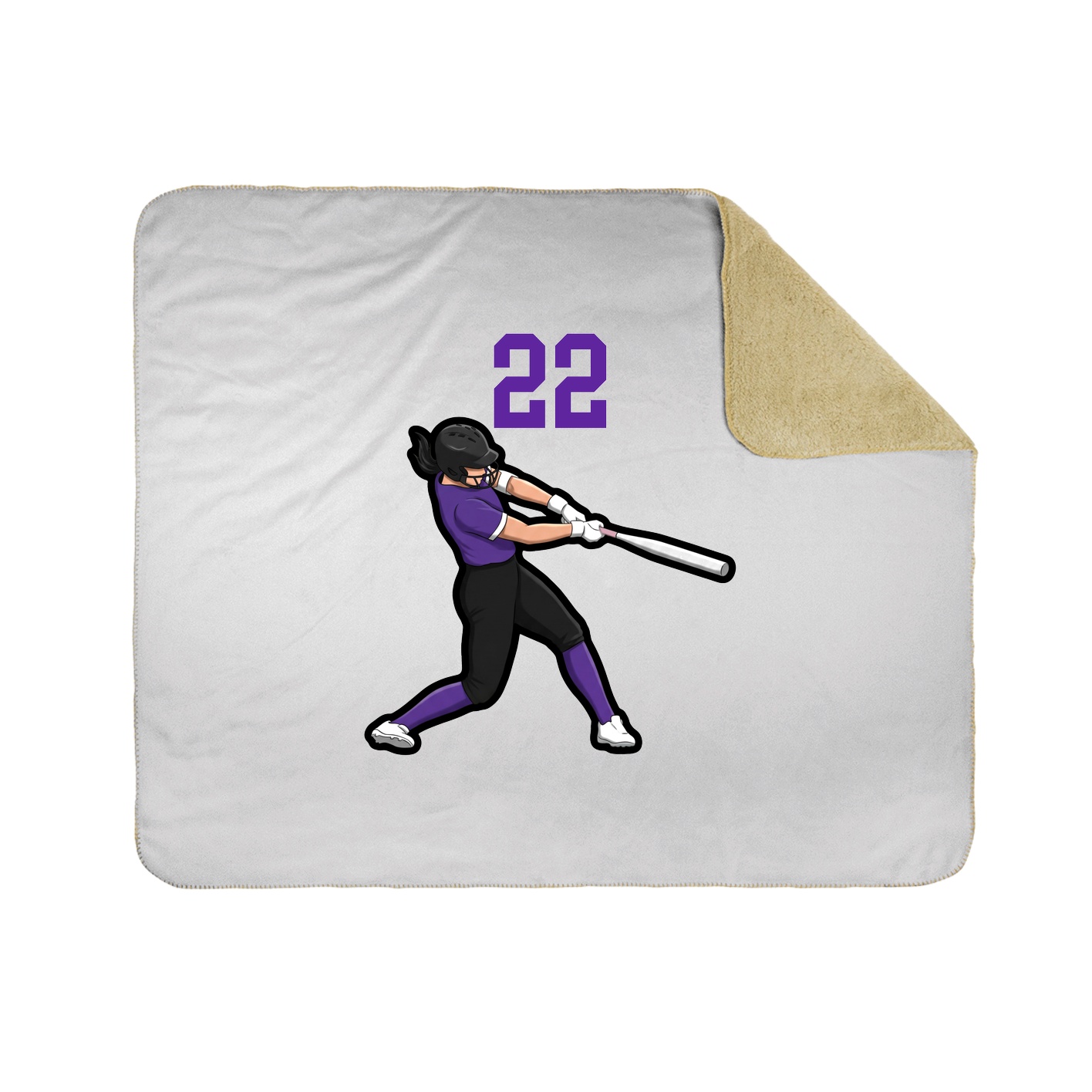 Throw Blanket — Number Top in White