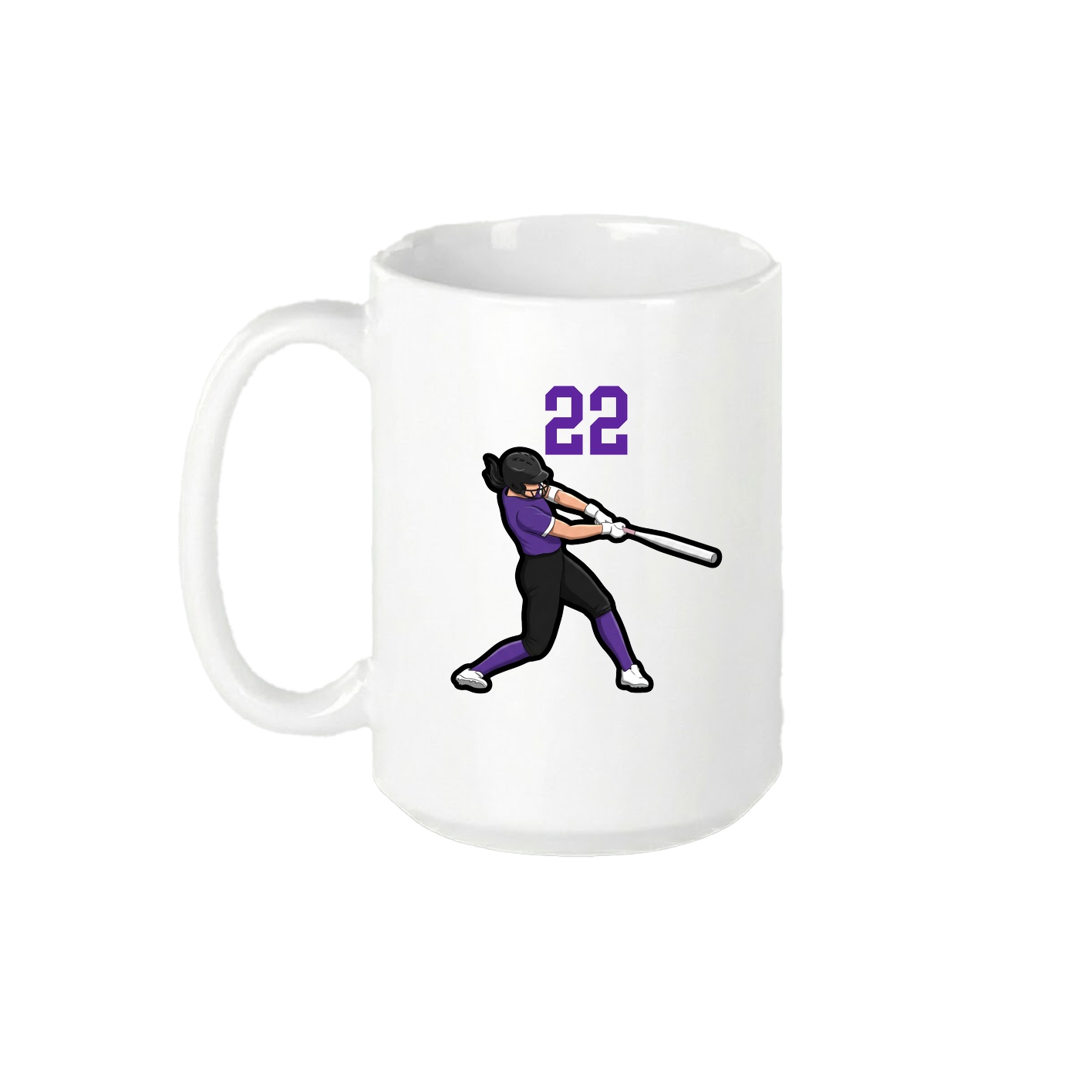 15oz Coffee Mug — Number Top in White