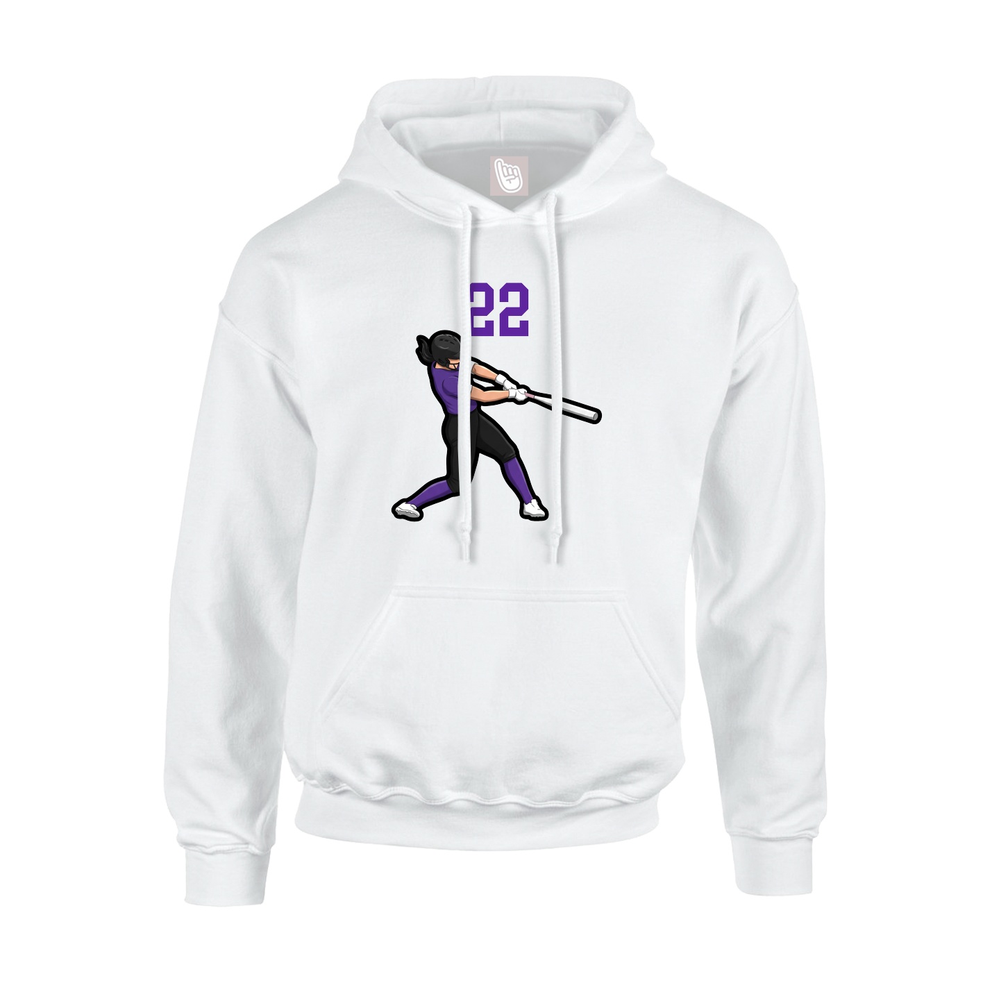 Hoodie — Number Top in White