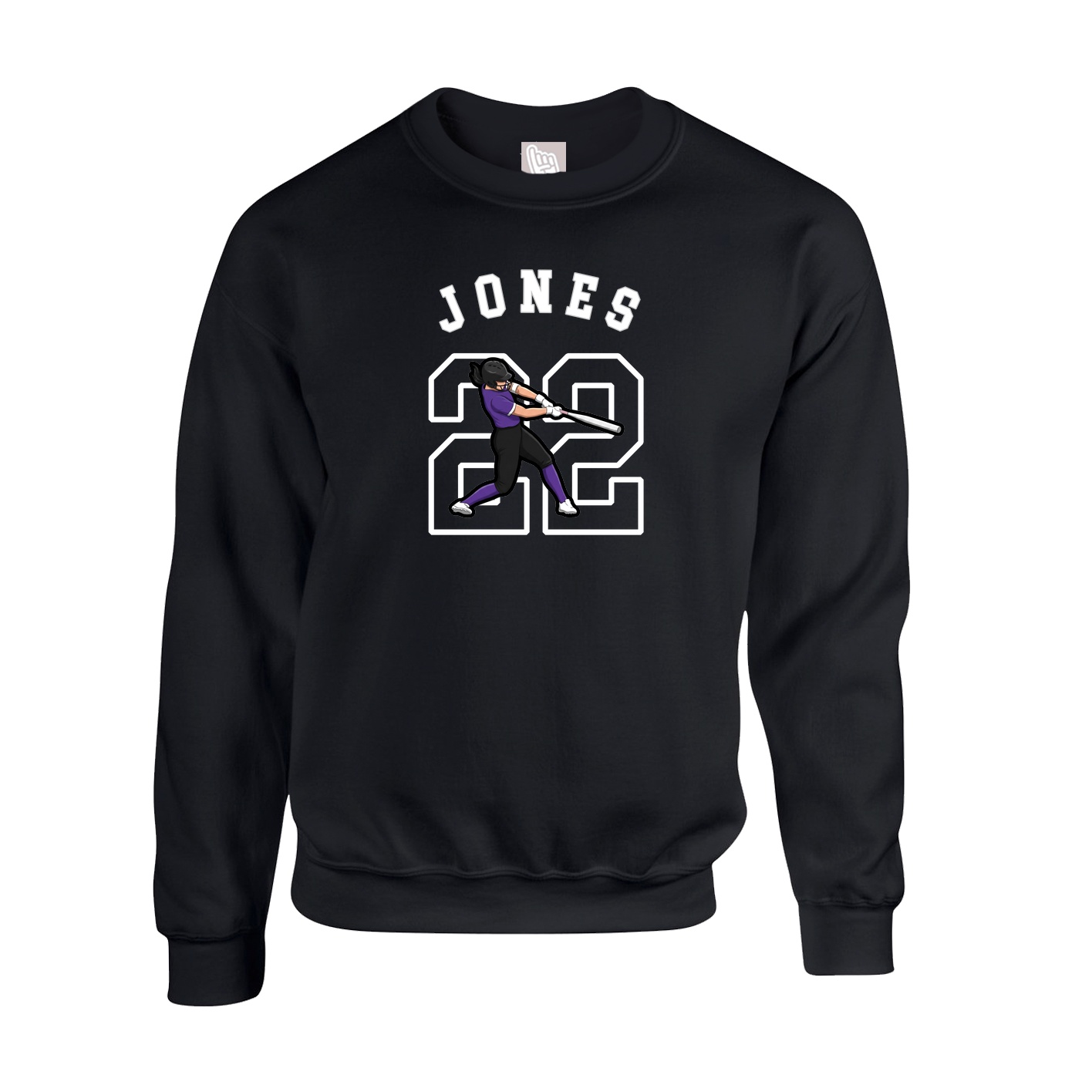 Fleece Crew — Shirsey Arch in Black