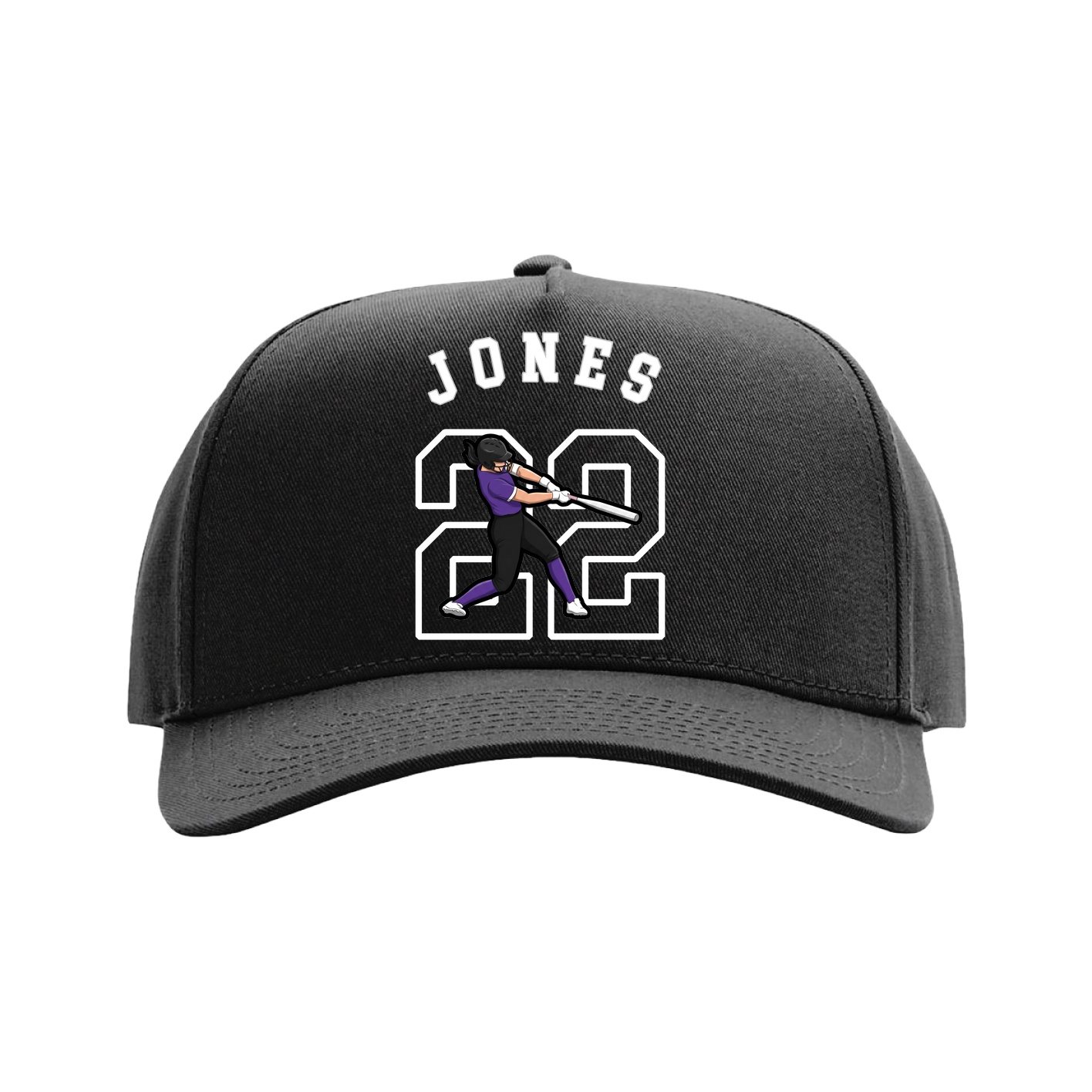 Full Fabric Five-Panel Champ Cap — Shirsey Arch in Black