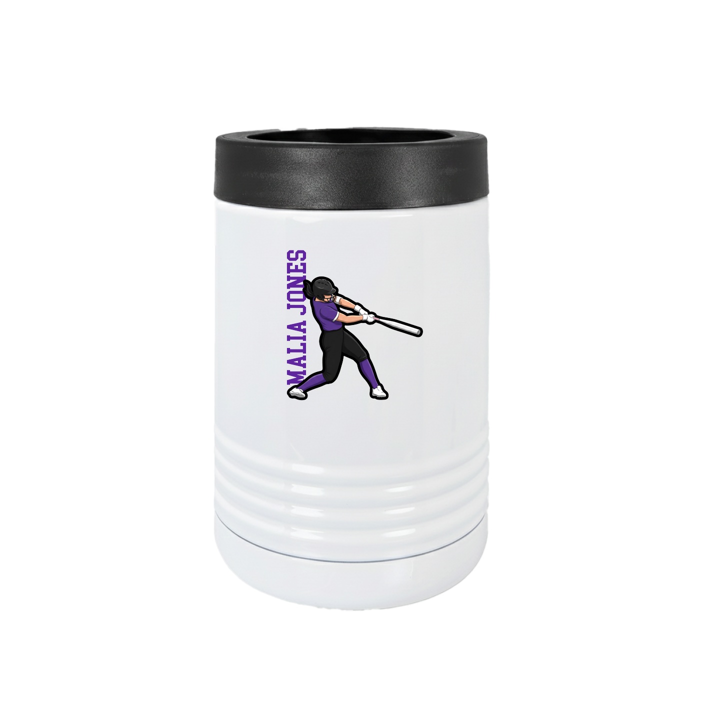 Beverage Holder — Name Vertical in White