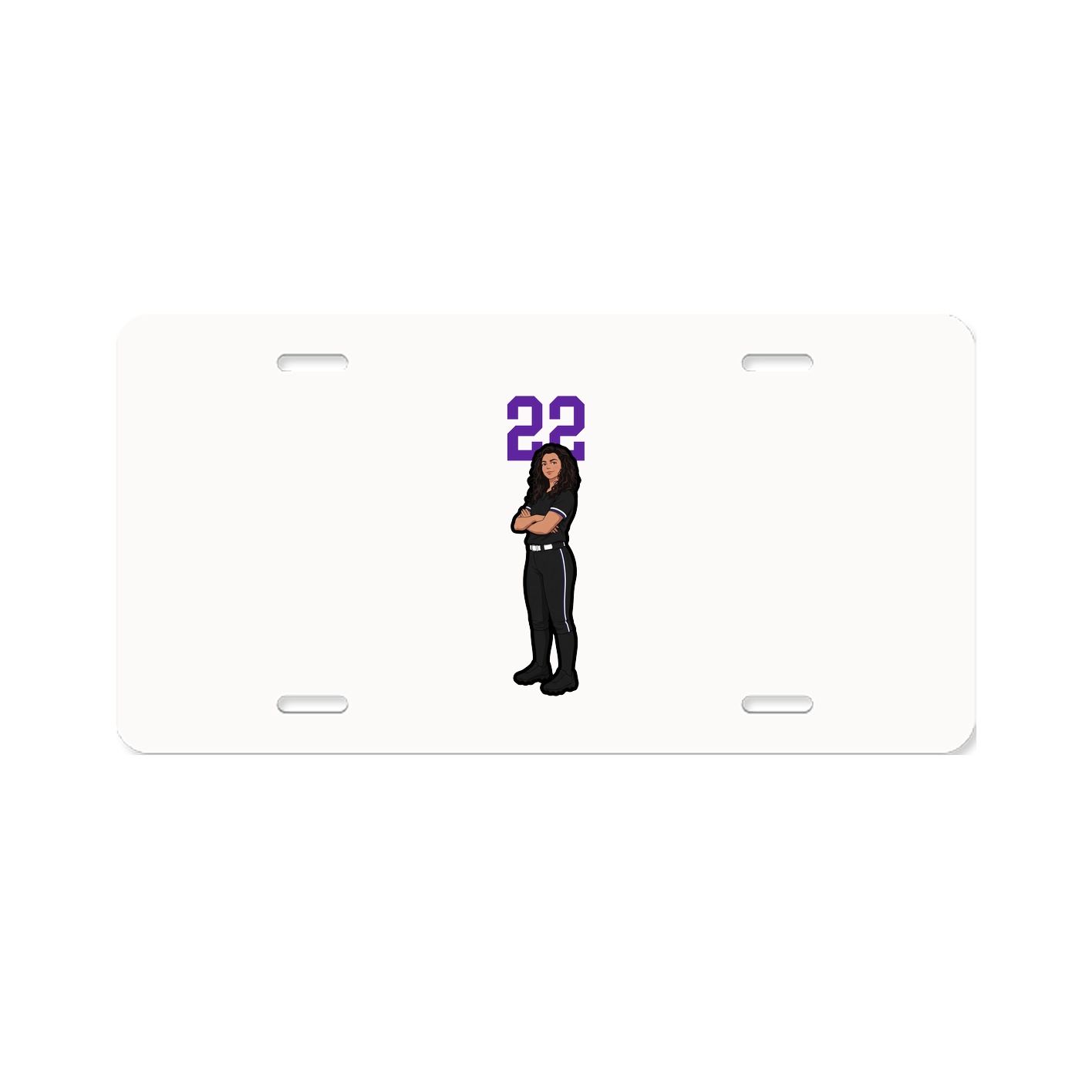 License Plate — Number Top in Classic