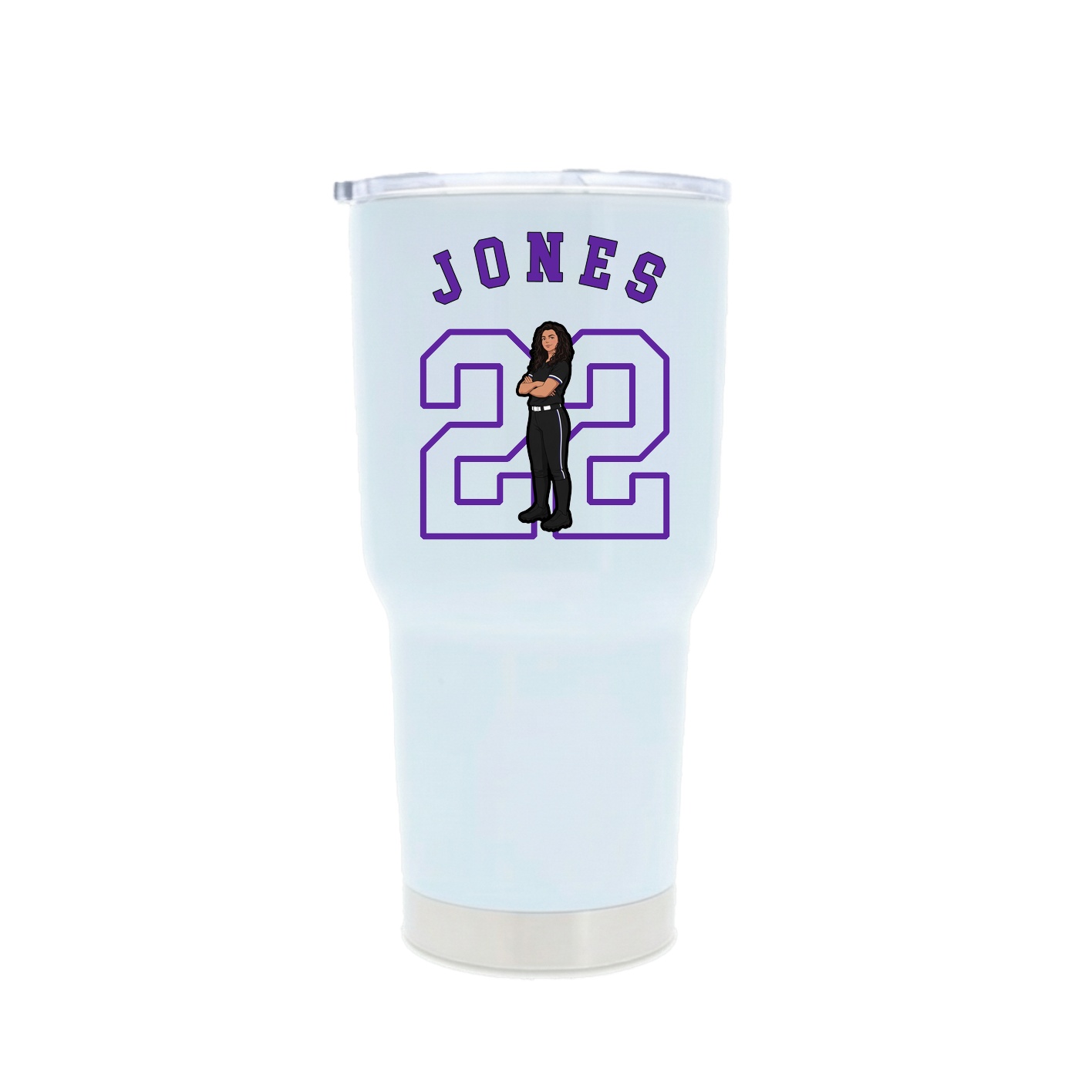 30oz Stainless Steel Tumbler — Shirsey Arch in White