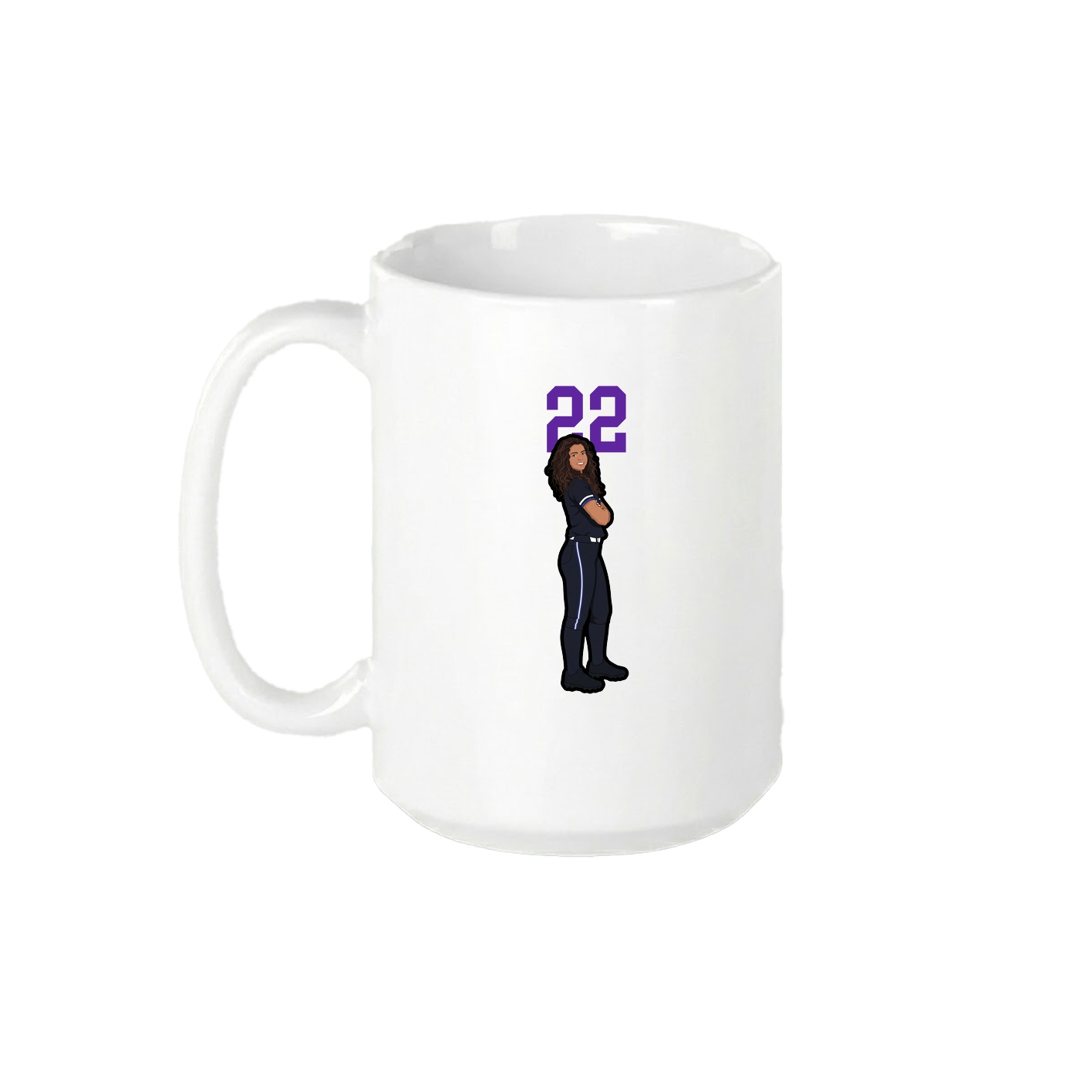15oz Coffee Mug — Number Top in White