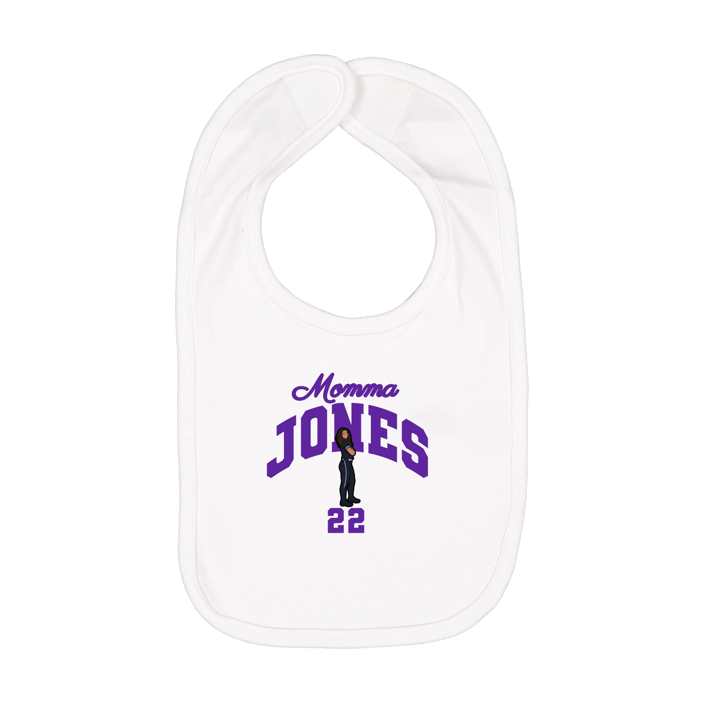 Infant Bib — Mothers Day Arch in White