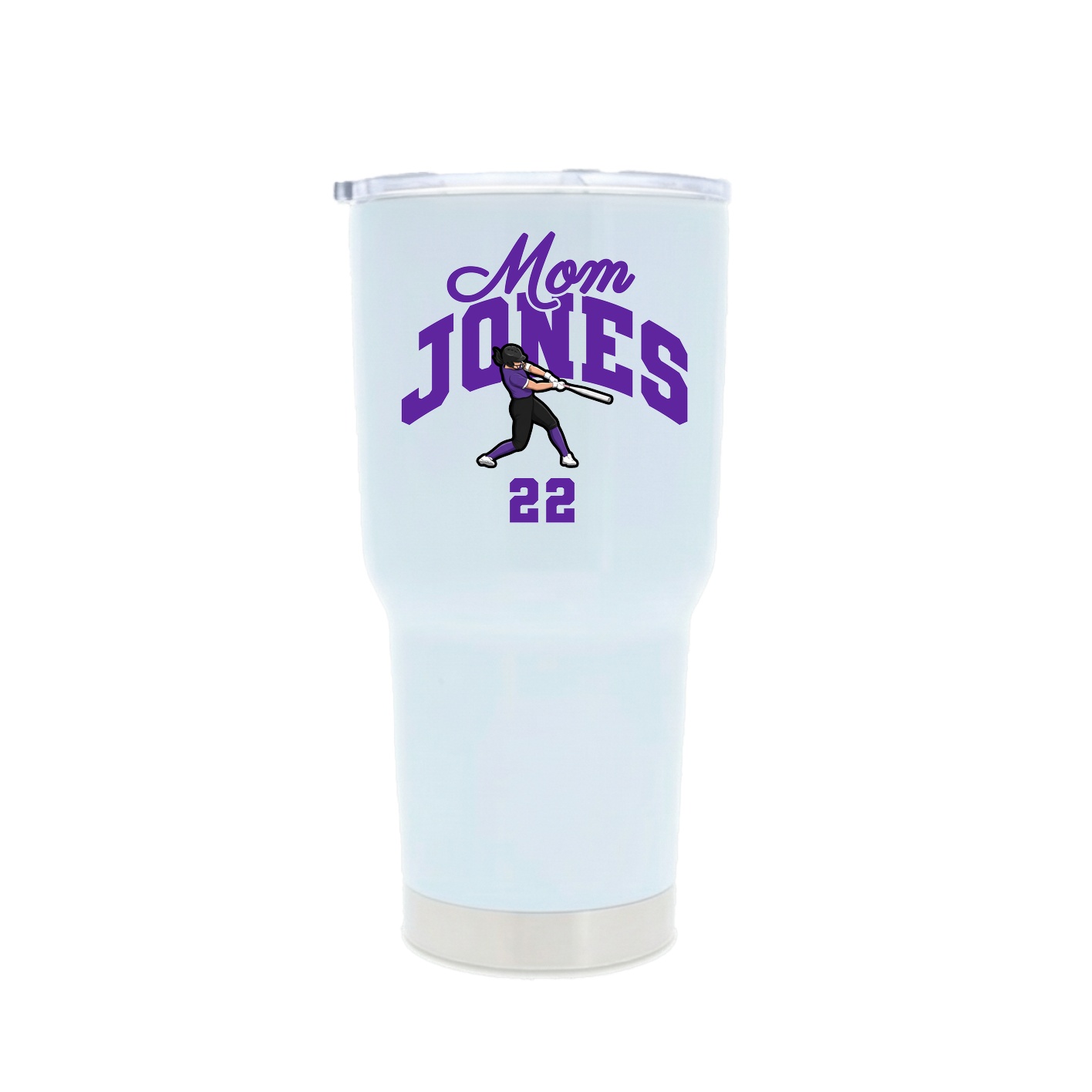 30oz Stainless Steel Tumbler — Mothers Day Arch in White