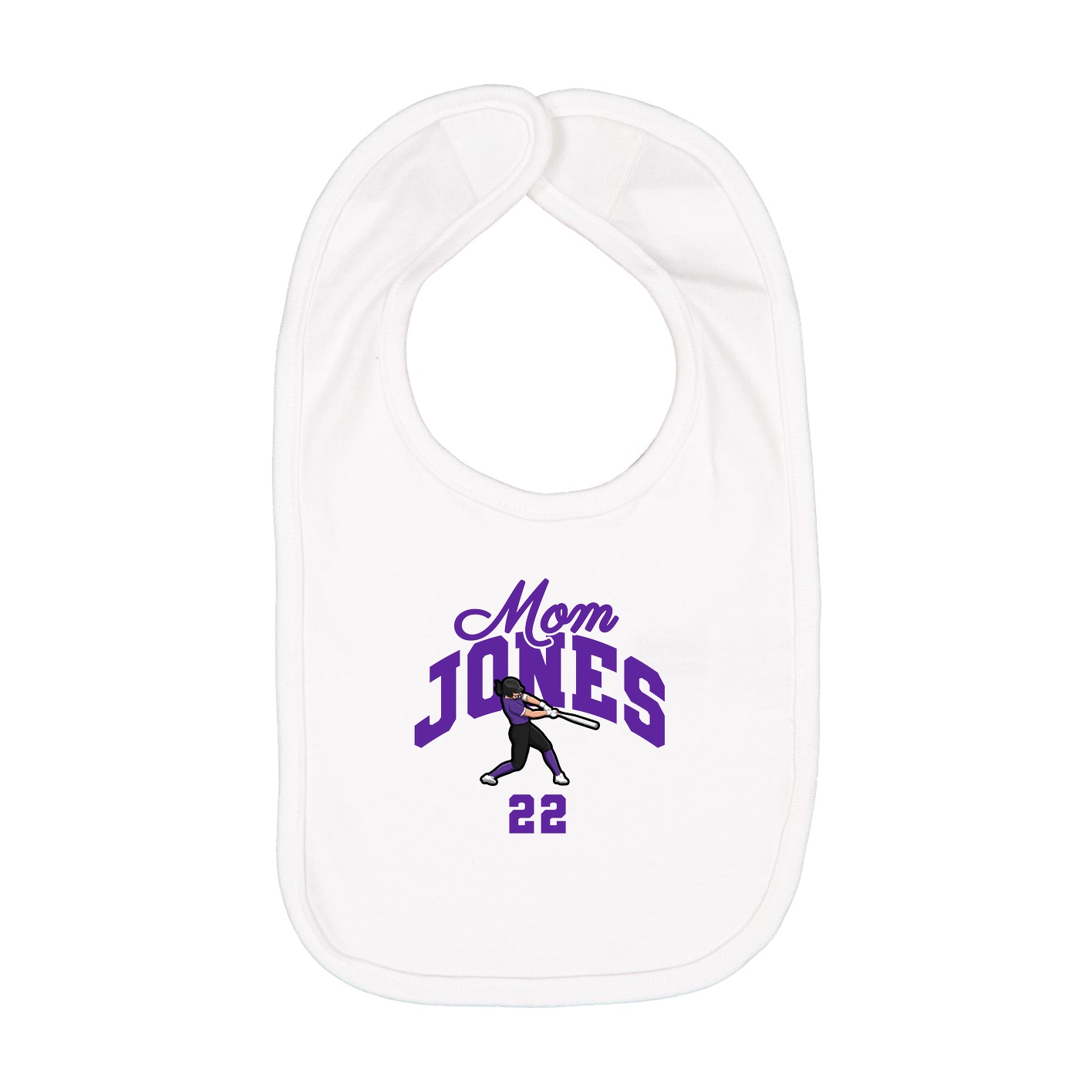 Infant Bib — Mothers Day Arch in White