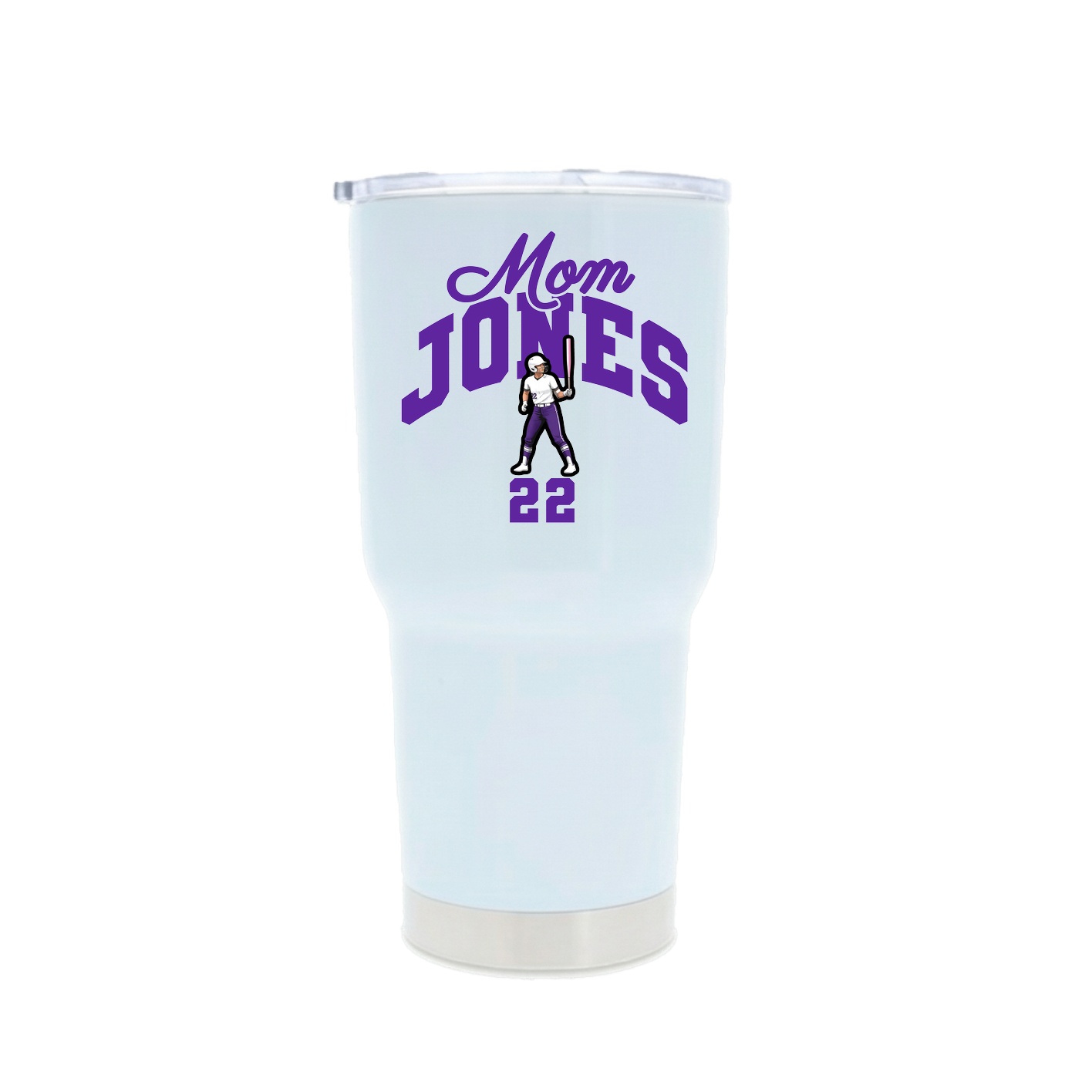 30oz Stainless Steel Tumbler — Mothers Day Arch in White