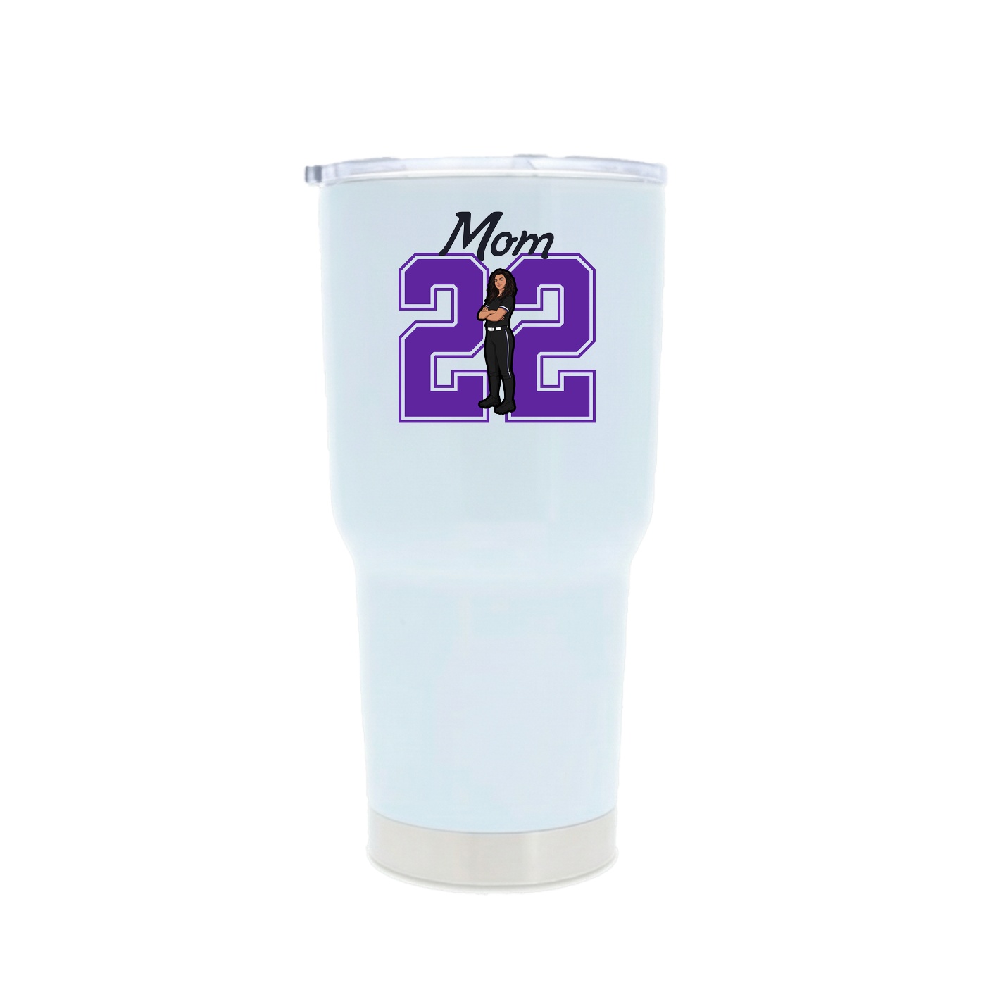 30oz Stainless Steel Tumbler — Mothers Day Shirsey in White