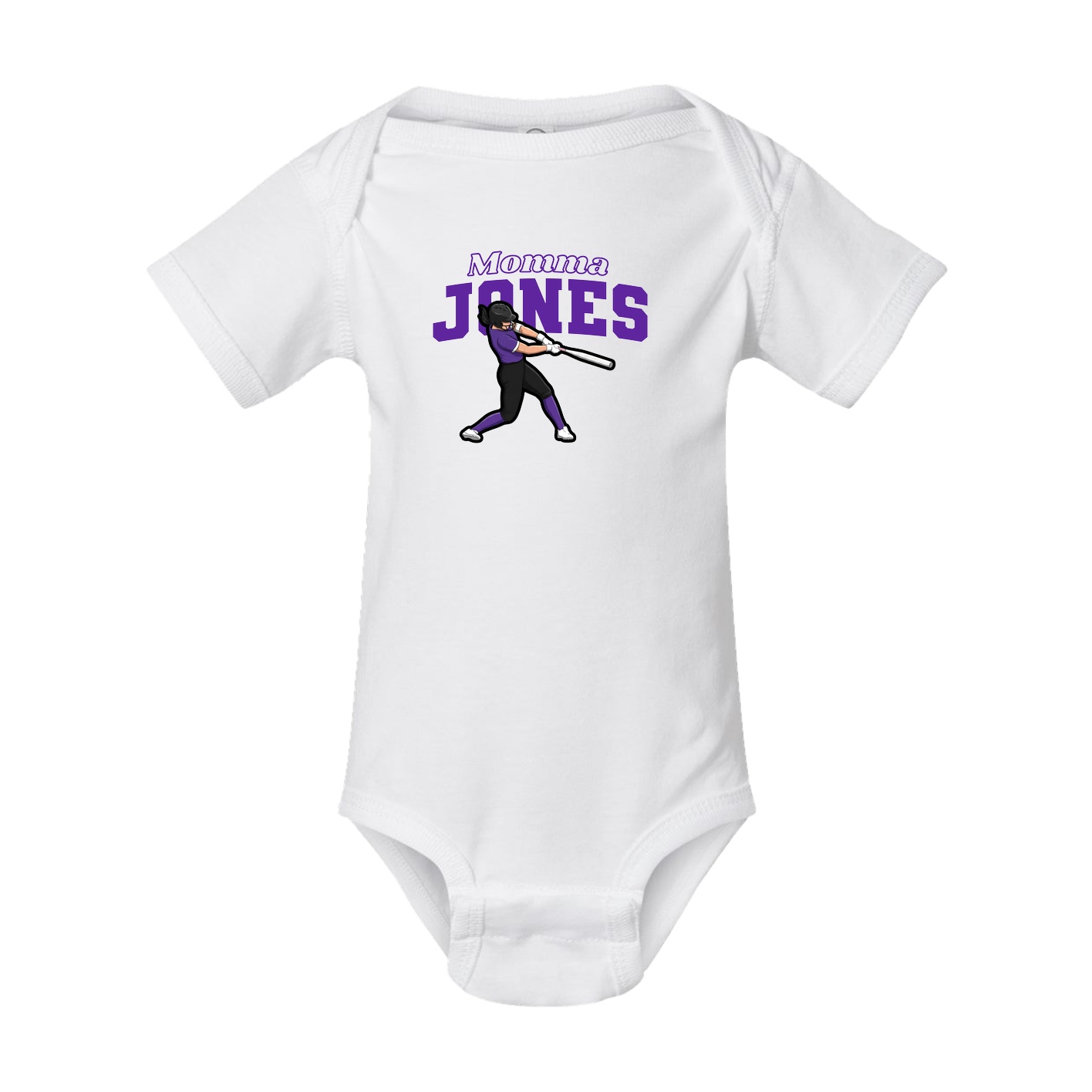 Baby Onesie — Mothers Day Block in White