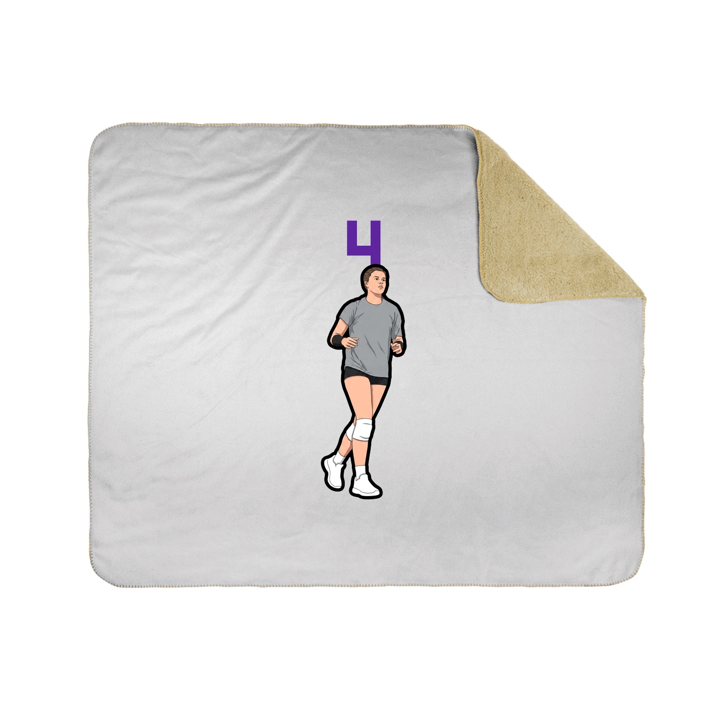 Throw Blanket — Number Top in White