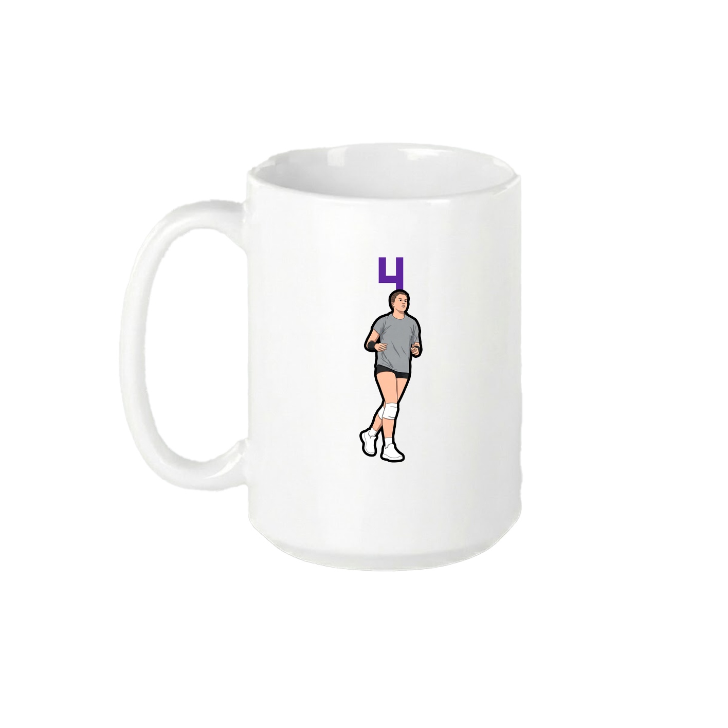 15oz Coffee Mug — Number Top in White