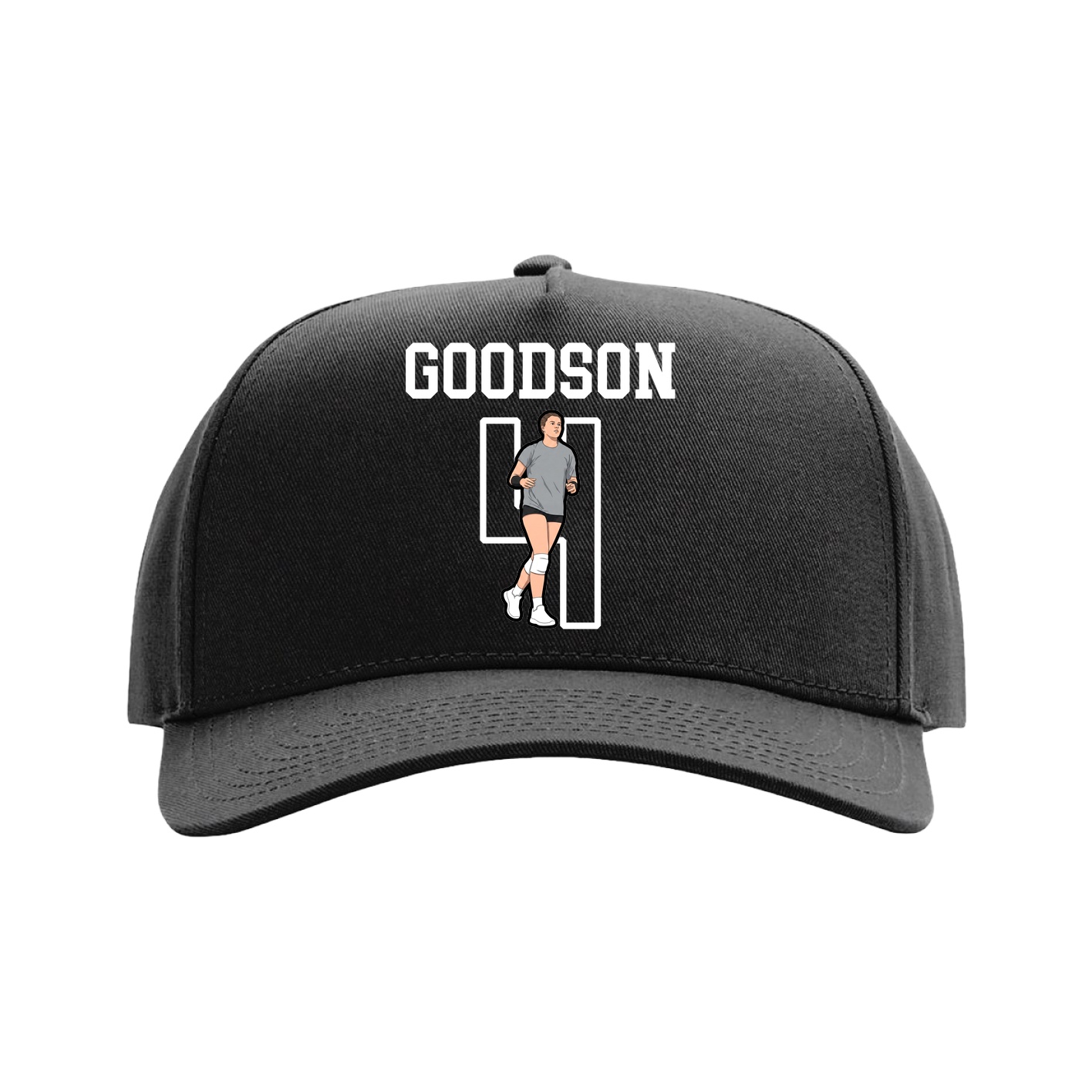 Full Fabric Five-Panel Champ Cap — Shirsey in Black