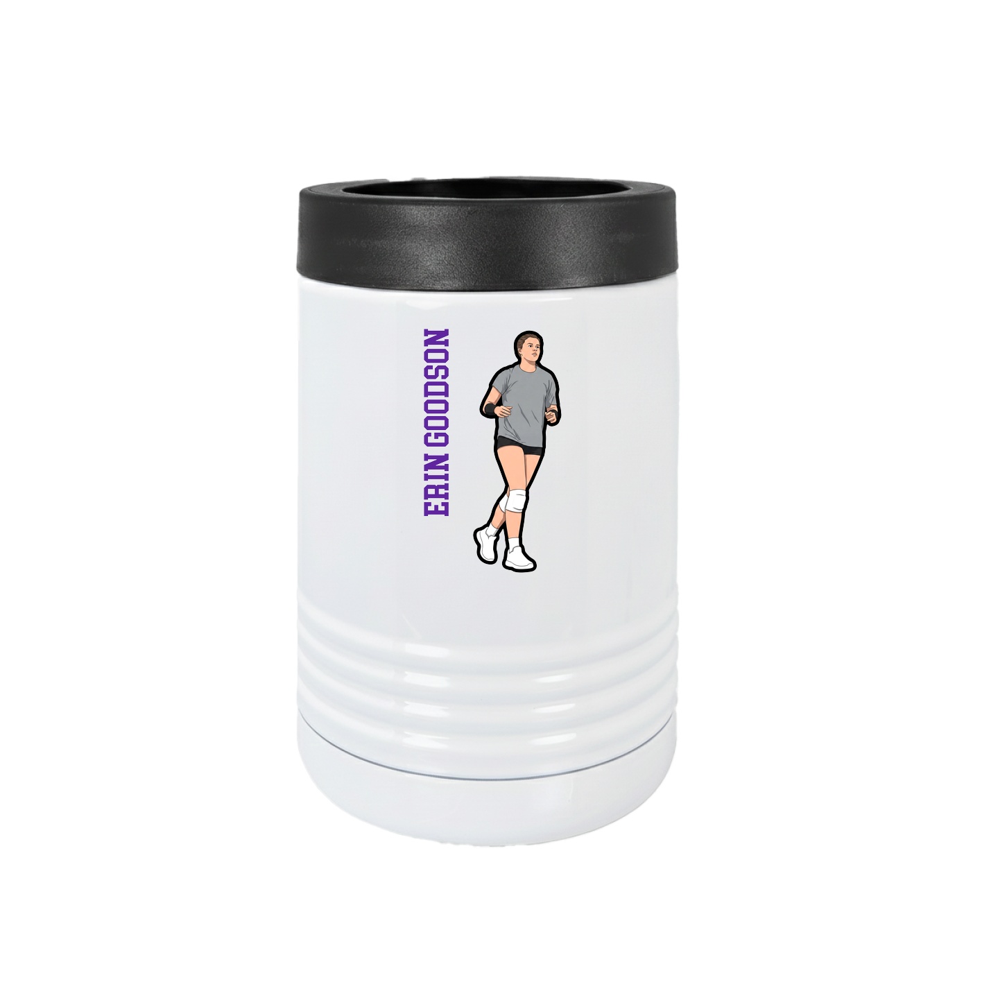 Beverage Holder — Name Vertical in White