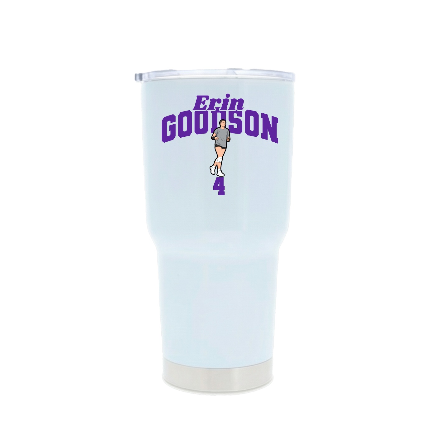 30oz Stainless Steel Tumbler — Signature Arch in White