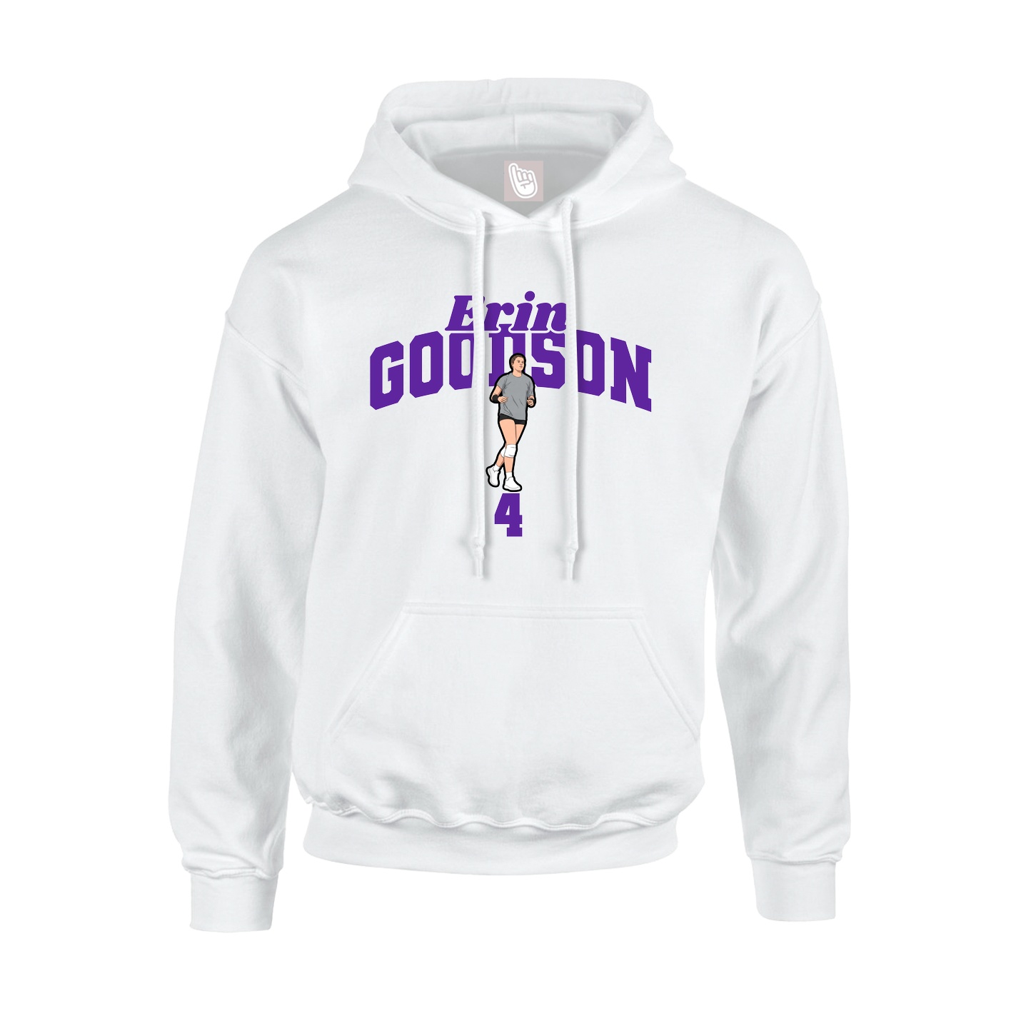 Hoodie — Signature Arch in White