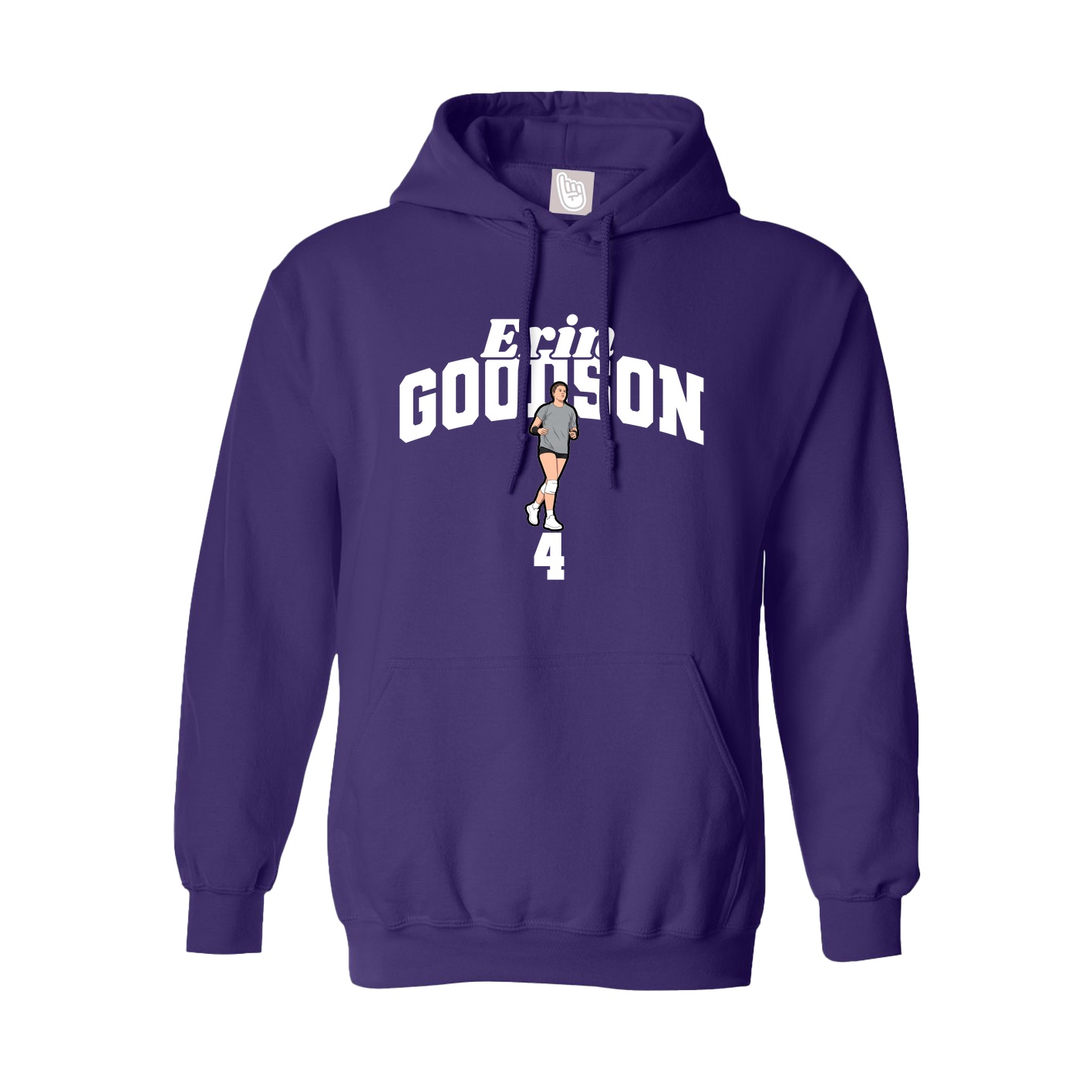 Youth Hoodie — Signature Arch in Purple