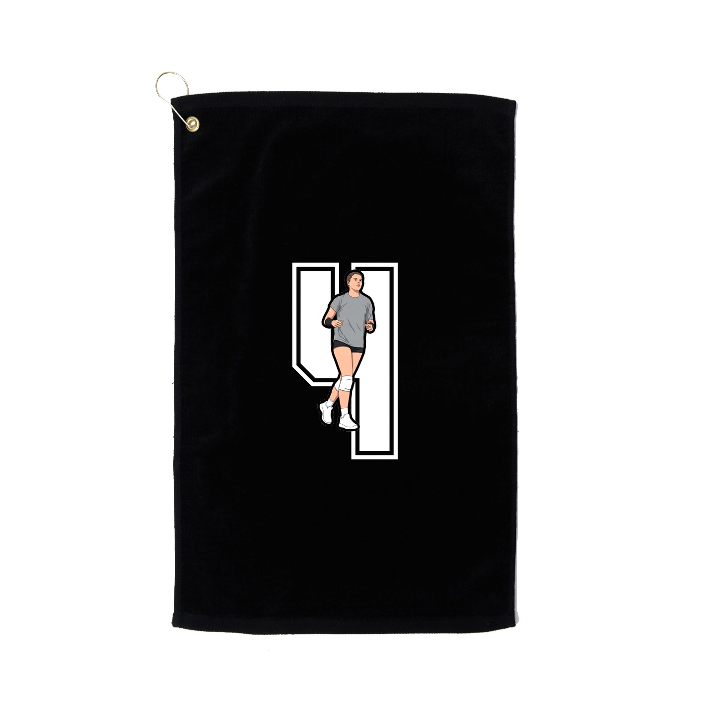 Golf Towel — Number in Black