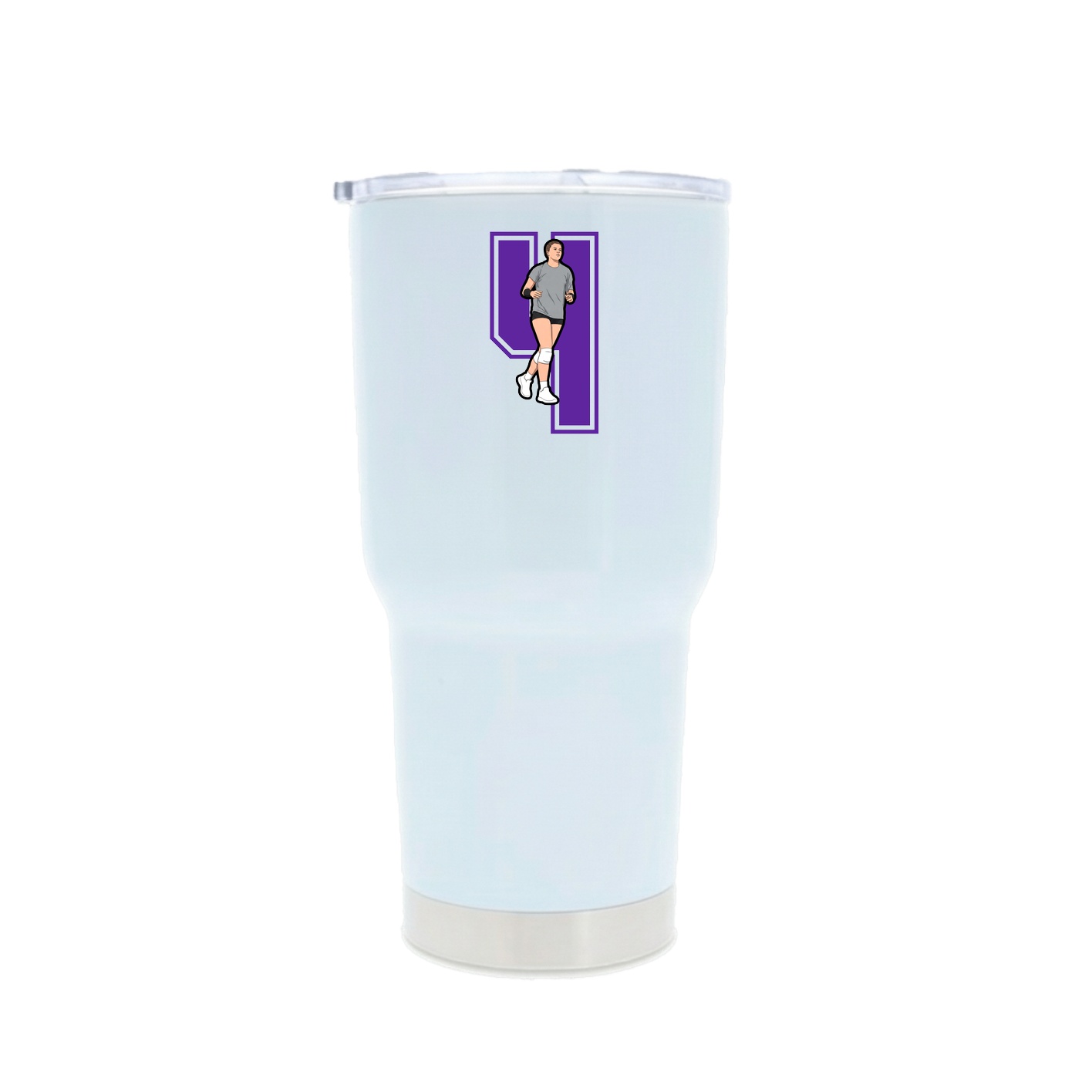30oz Stainless Steel Tumbler — Number in White