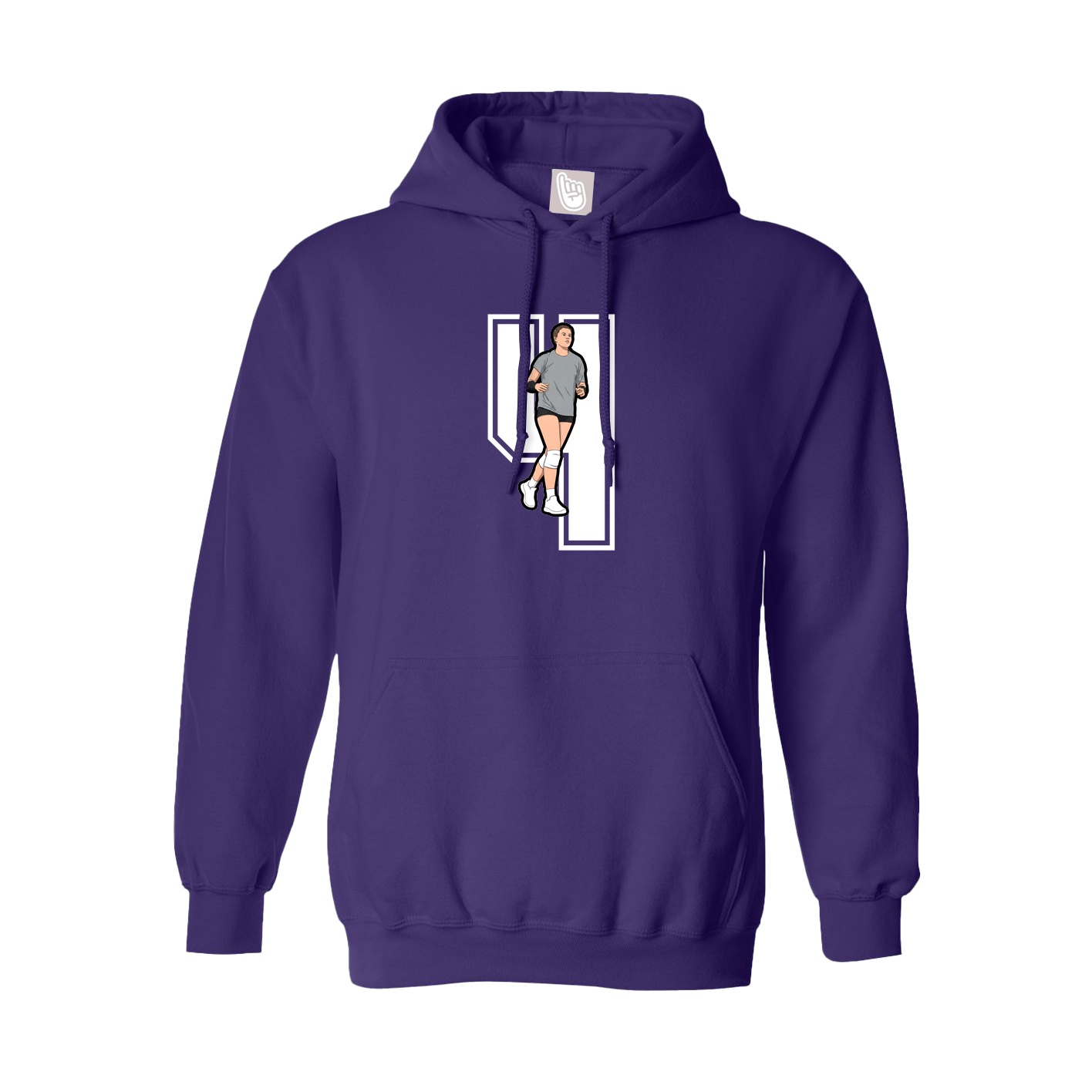 Hoodie — Number in Purple