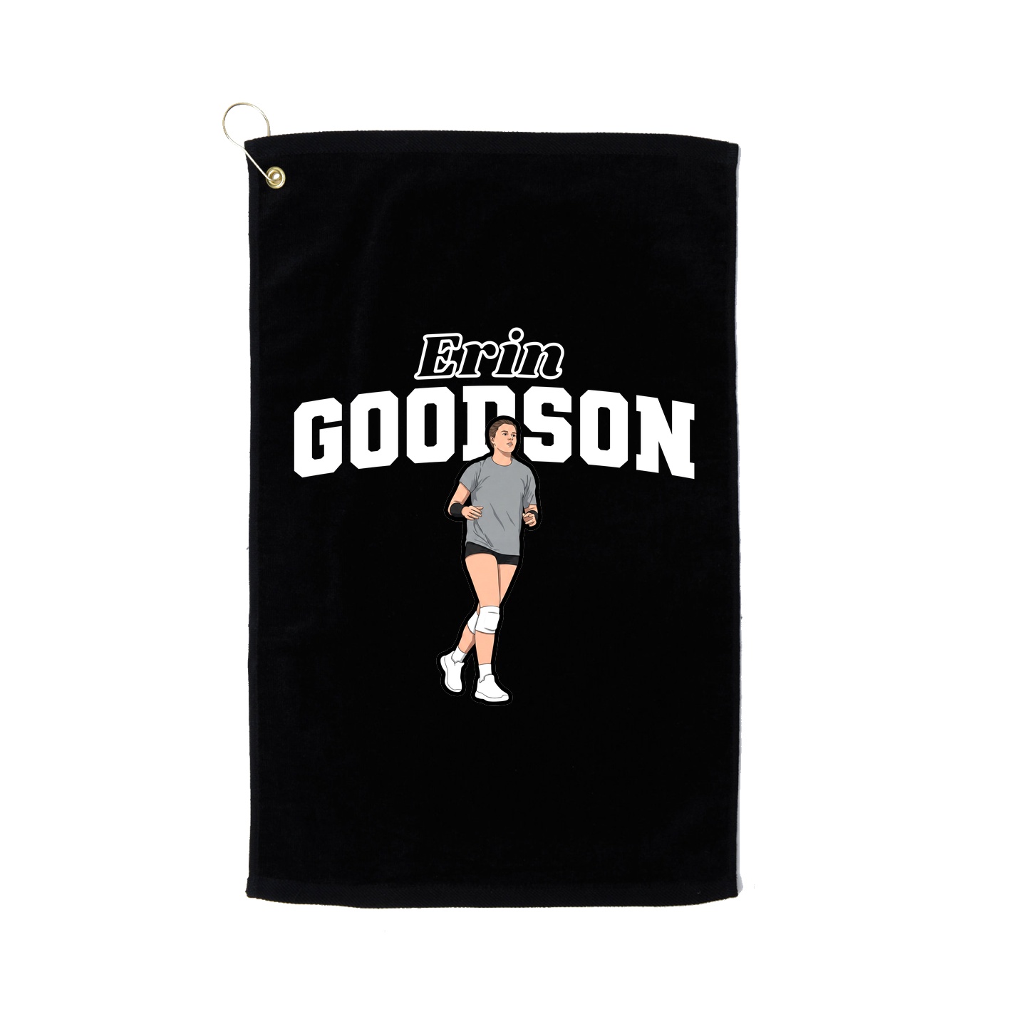Golf Towel — Name Arch in Black