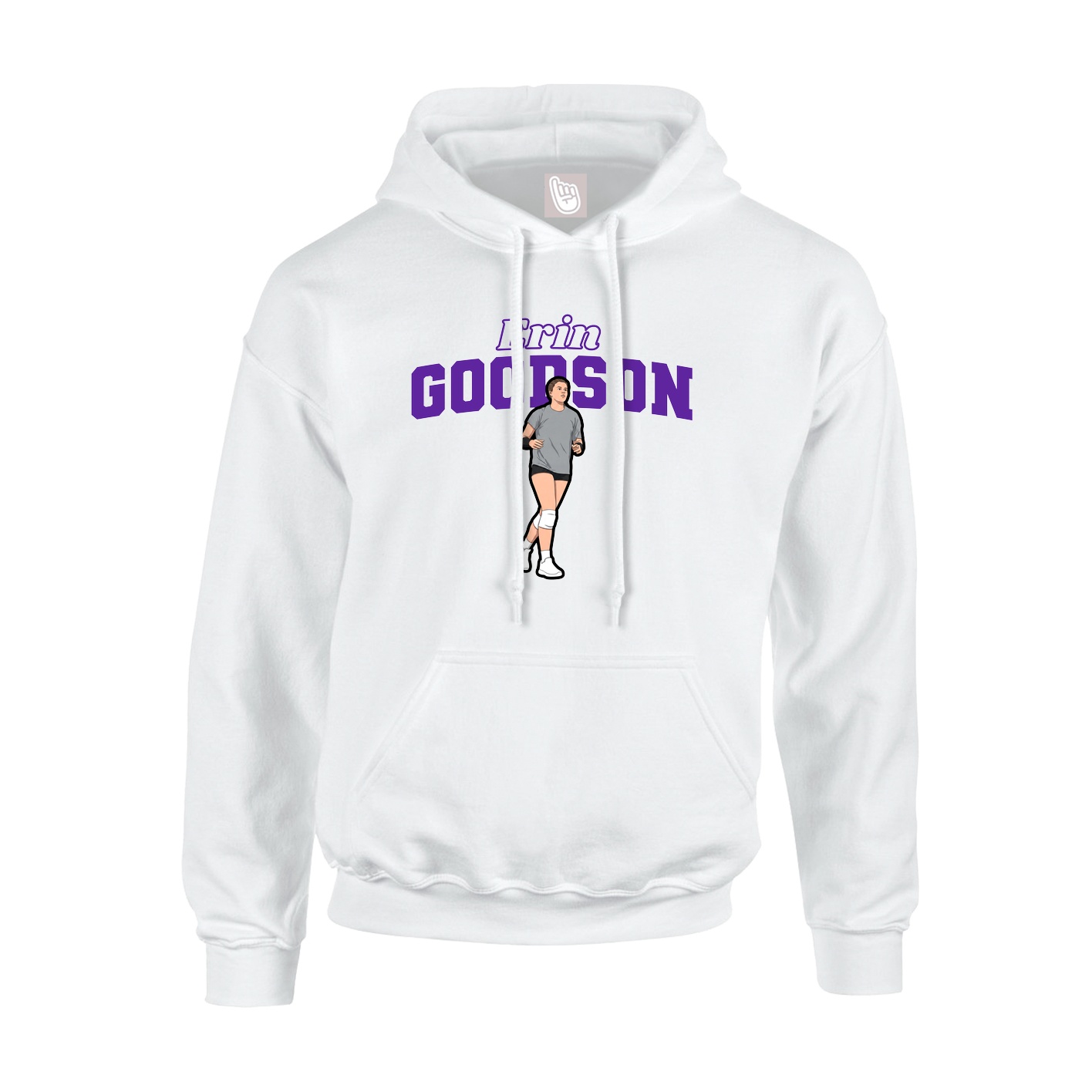 Hoodie — Name Arch in White