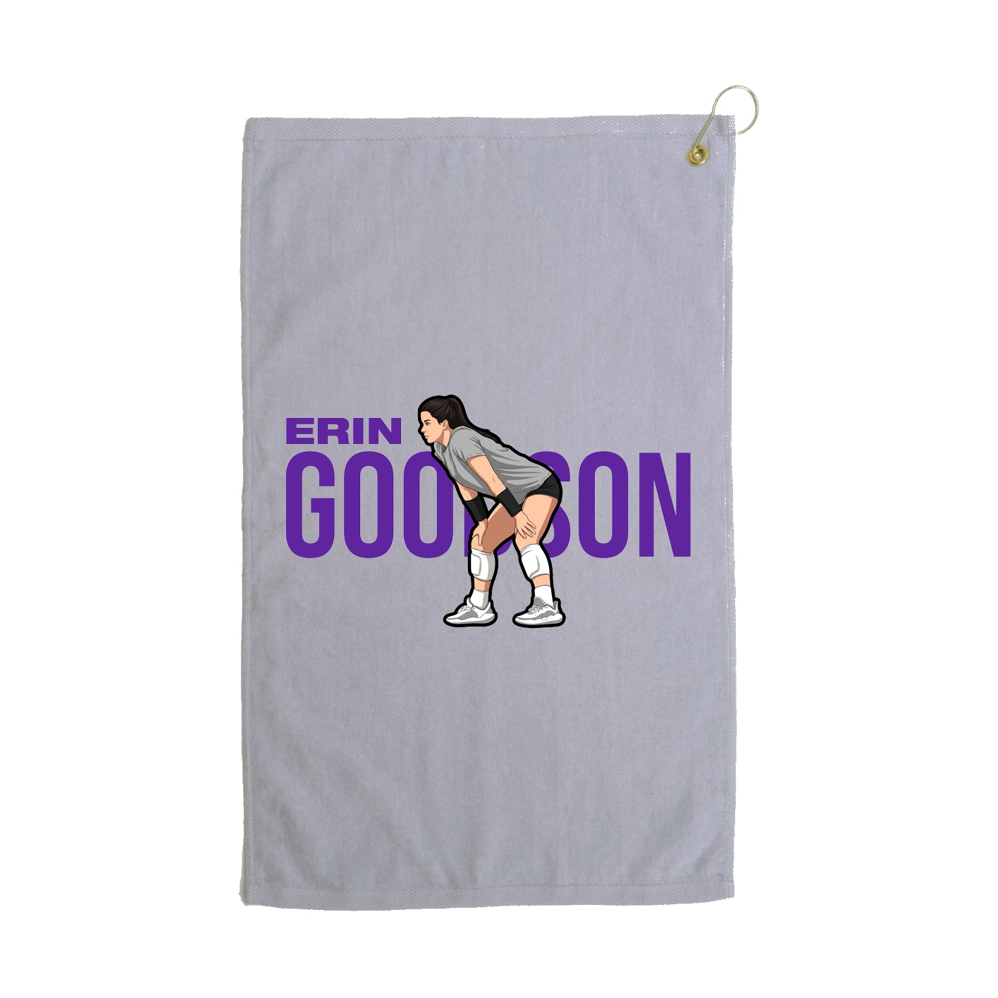 Golf Towel — Player Name in Grey