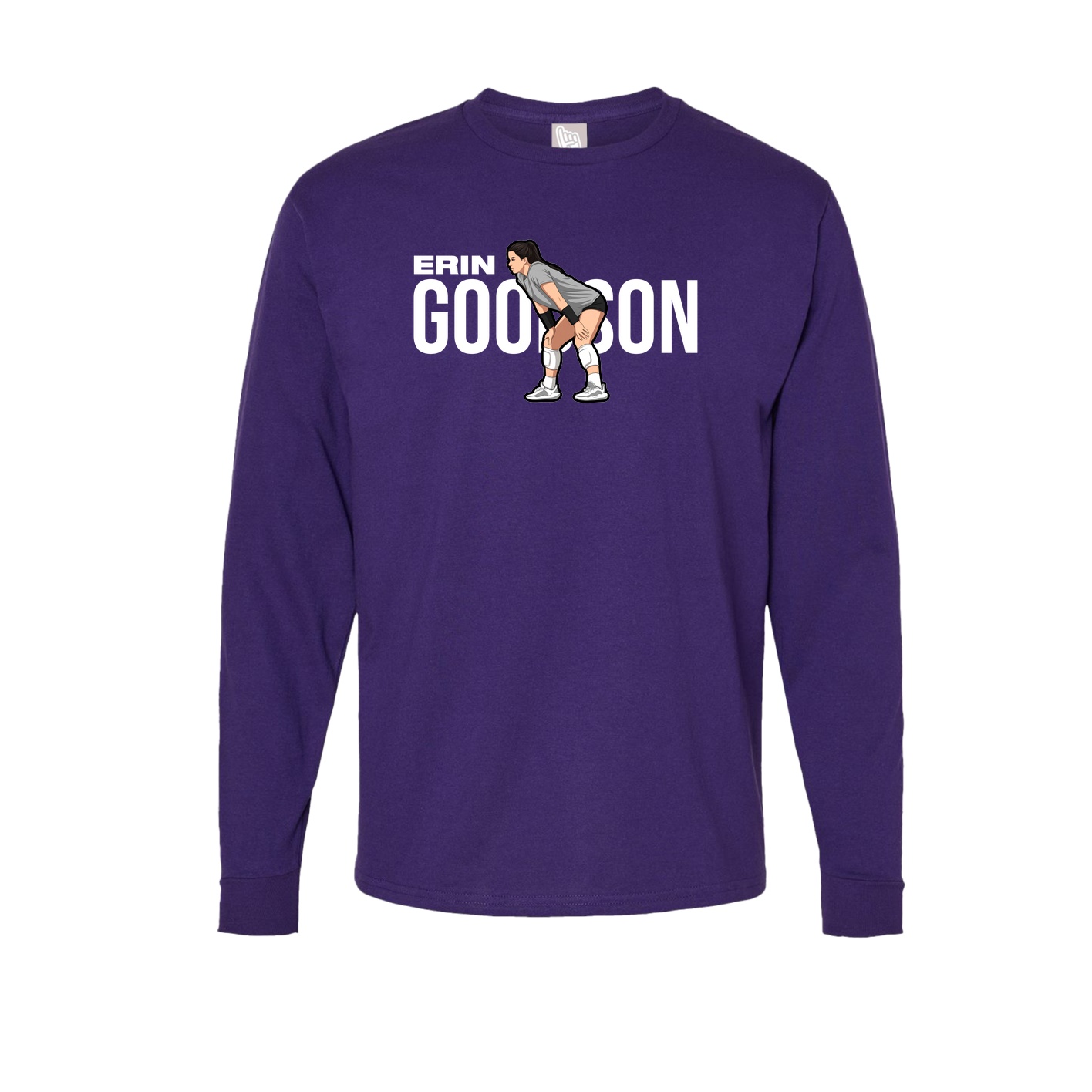 Long Sleeve Tee — Player Name in Purple