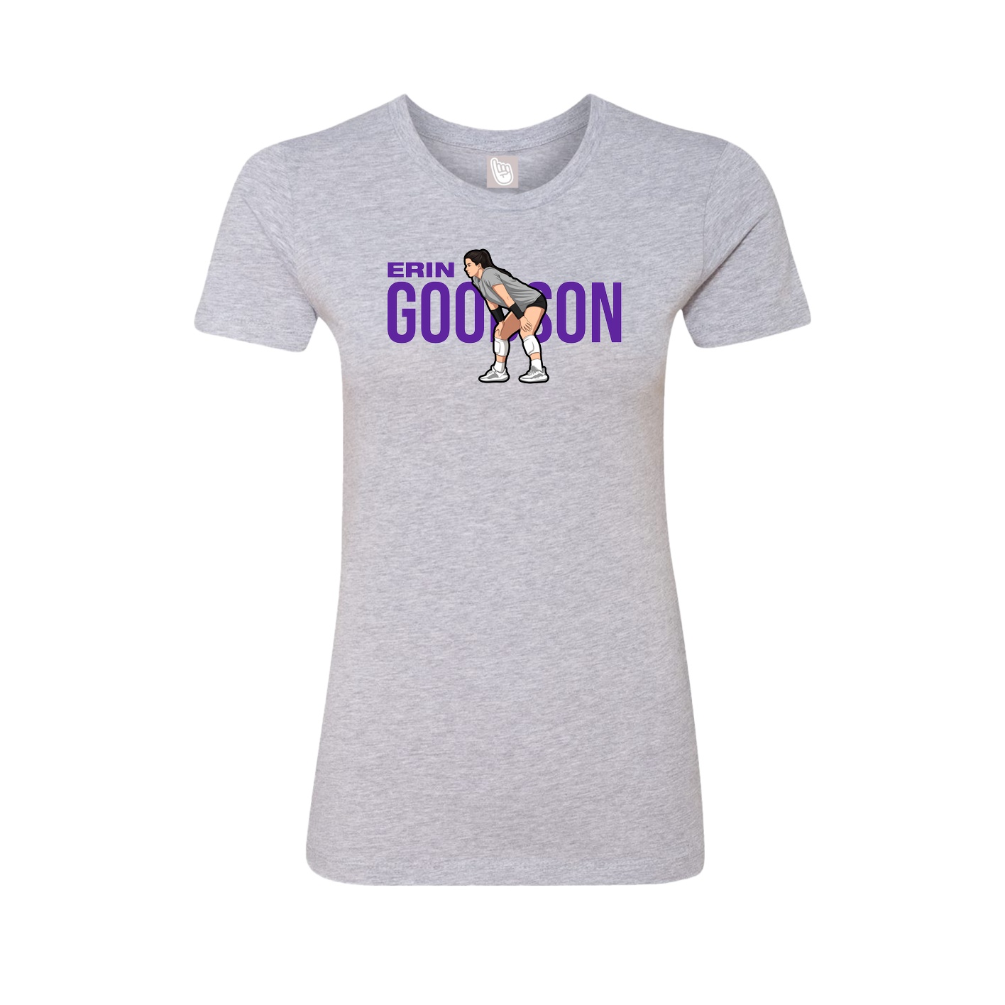 Womens Tee — Player Name in Grey