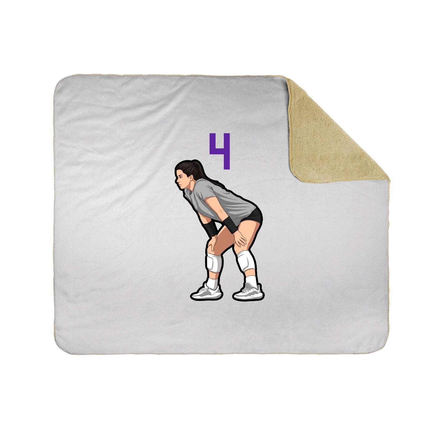Throw Blanket — Number Top in White