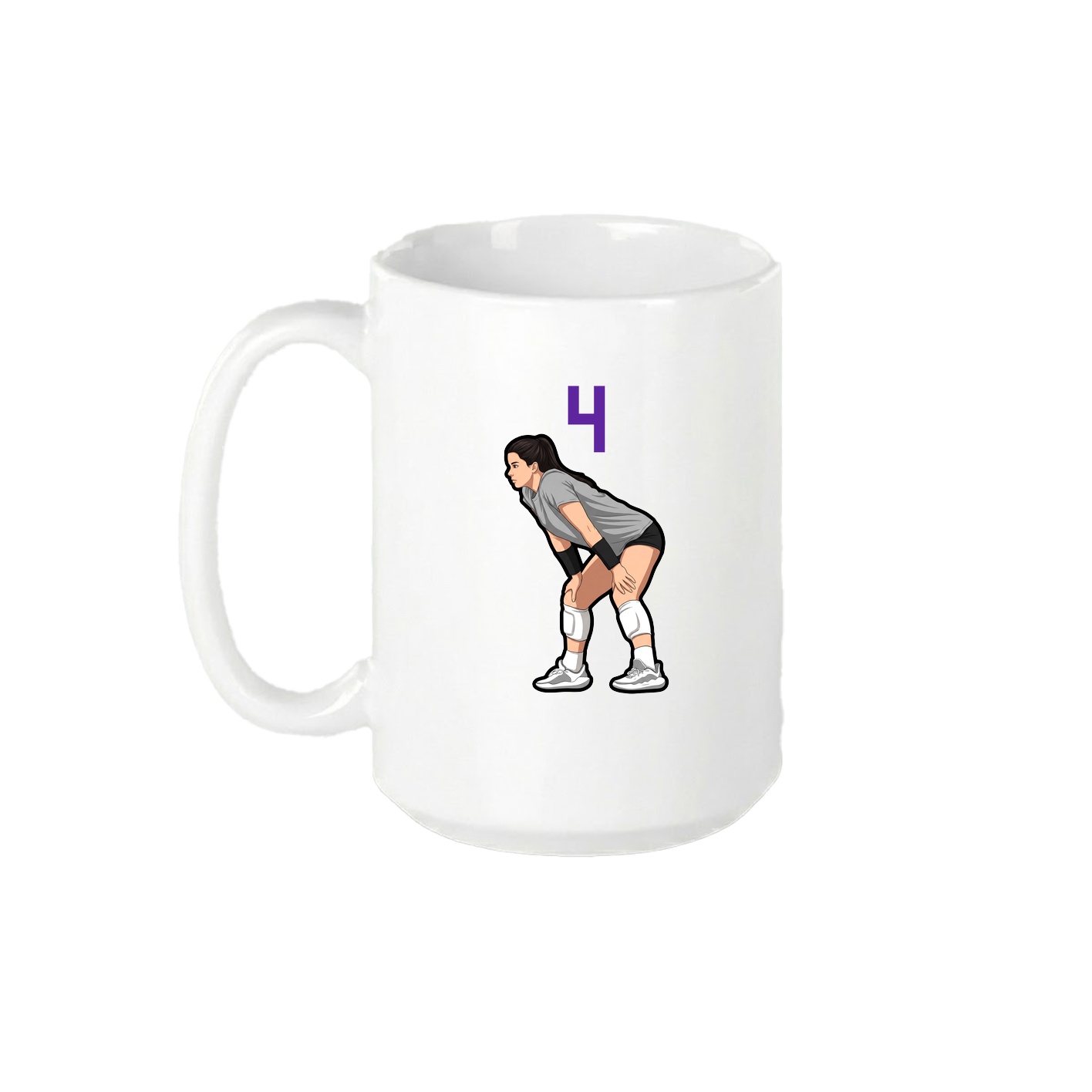 15oz Coffee Mug — Number Top in White