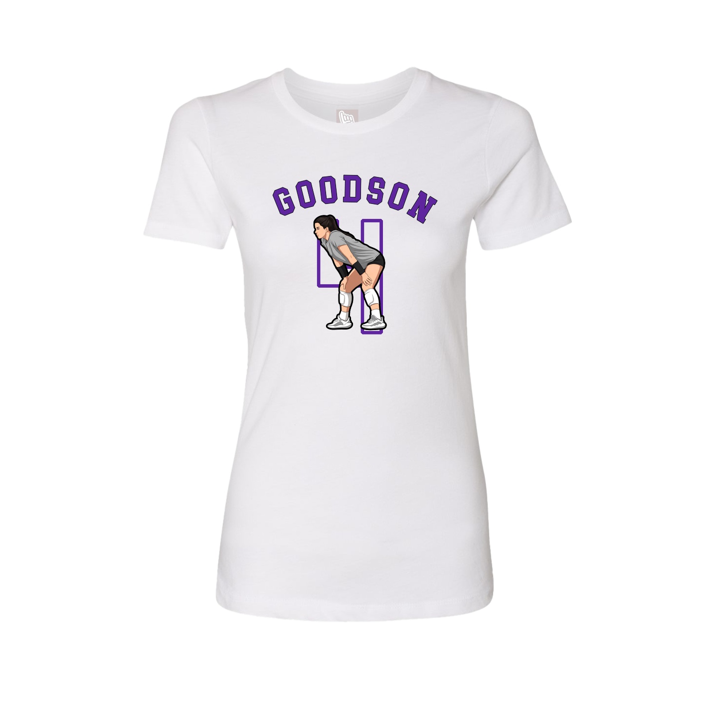 Fitted Women's Tee — Shirsey Arch in White
