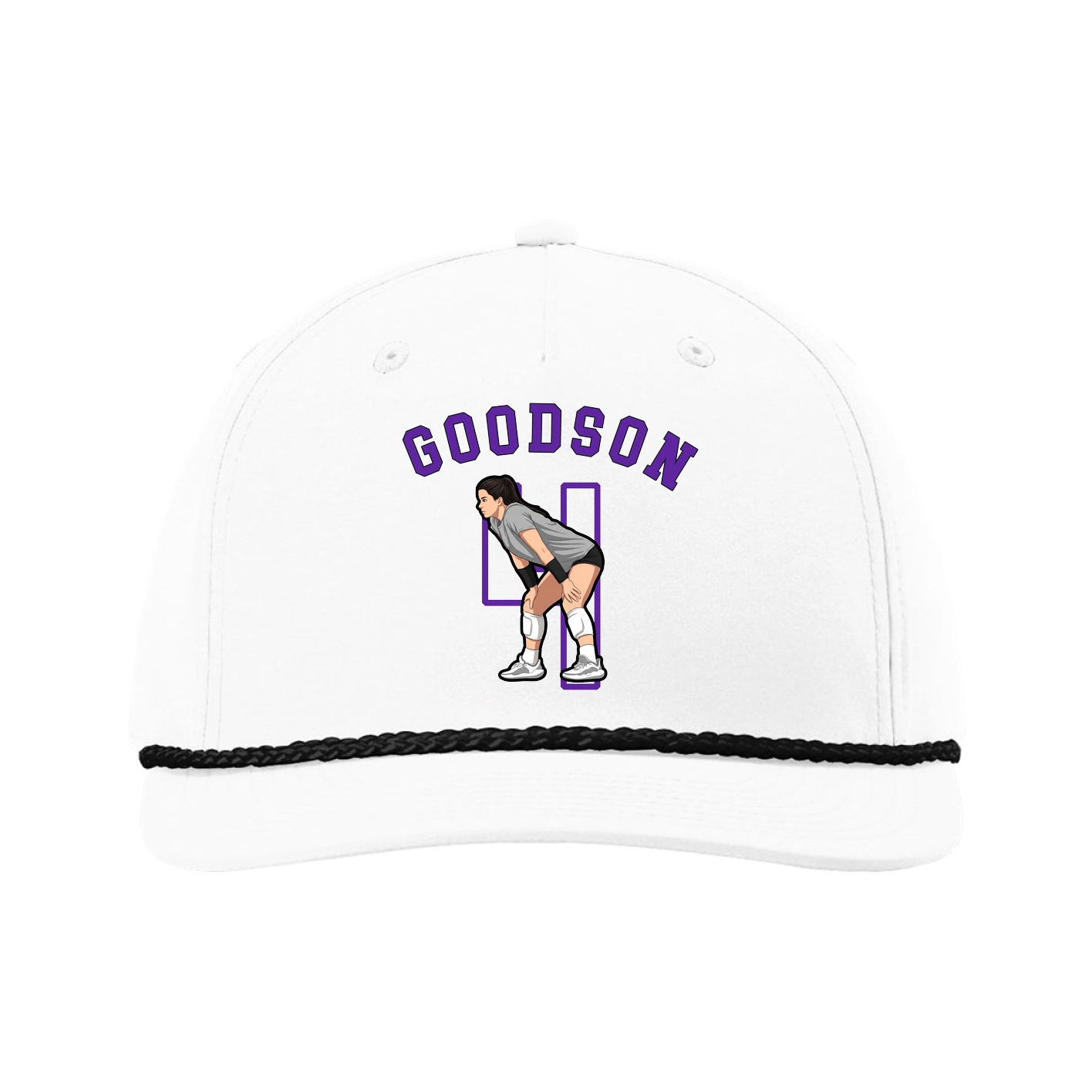 Five-Panel Classic Rope Cap — Shirsey Arch in White