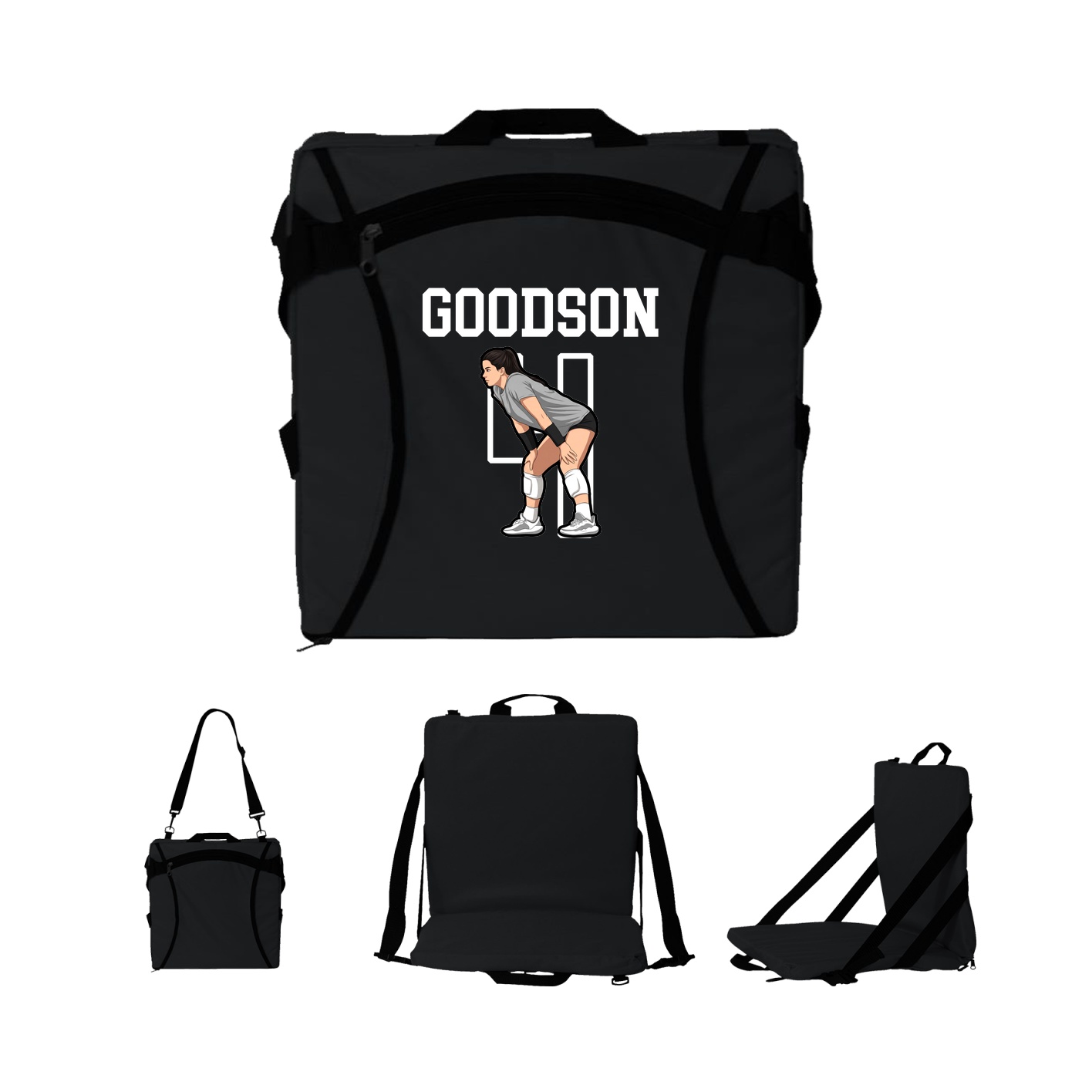 Folding Stadium Seat — Shirsey in Black