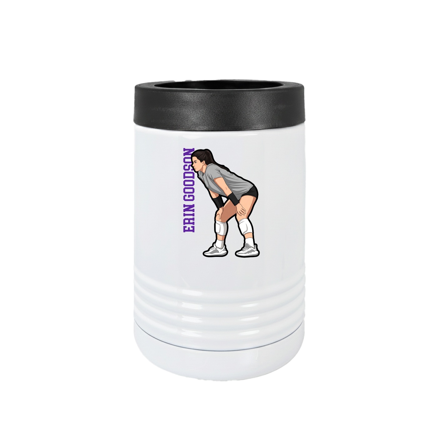 Beverage Holder — Name Vertical in White