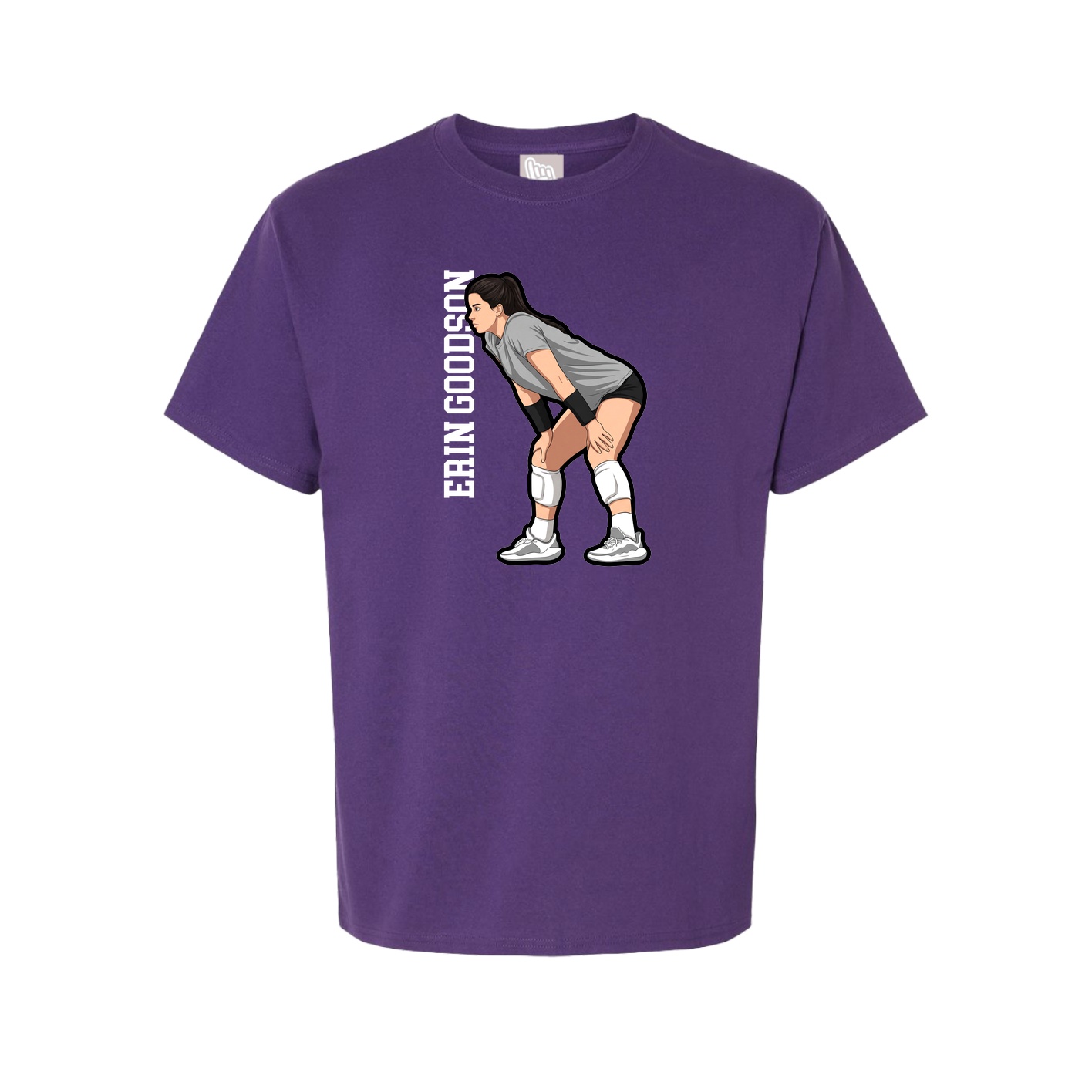 Youth Tee — Name Vertical in Purple