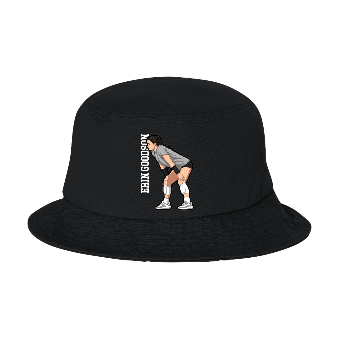 Bucket Cap — Name Vertical in Black