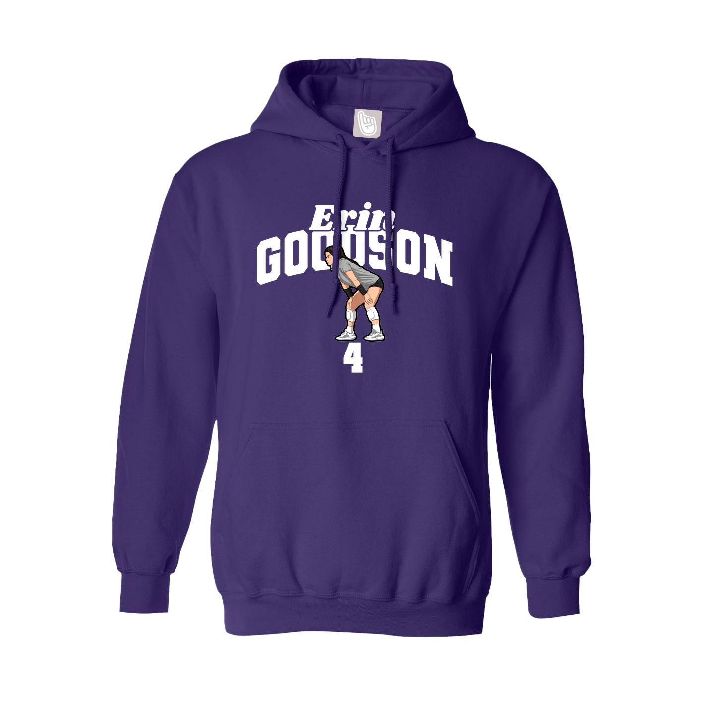 Youth Hoodie — Signature Arch in Purple