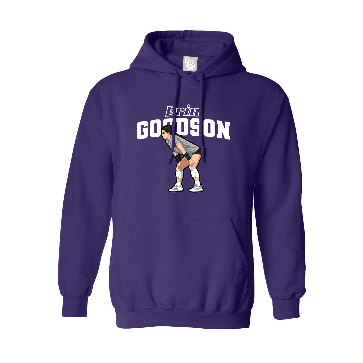 Hoodie — Name Arch in Purple
