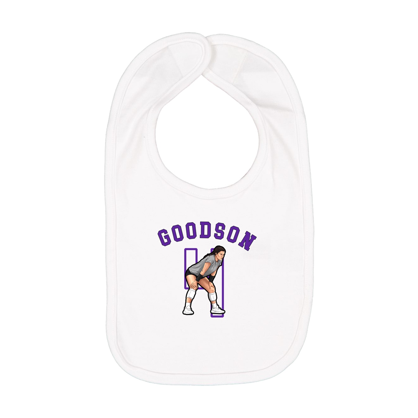 Infant Bib — Shirsey Arch in White