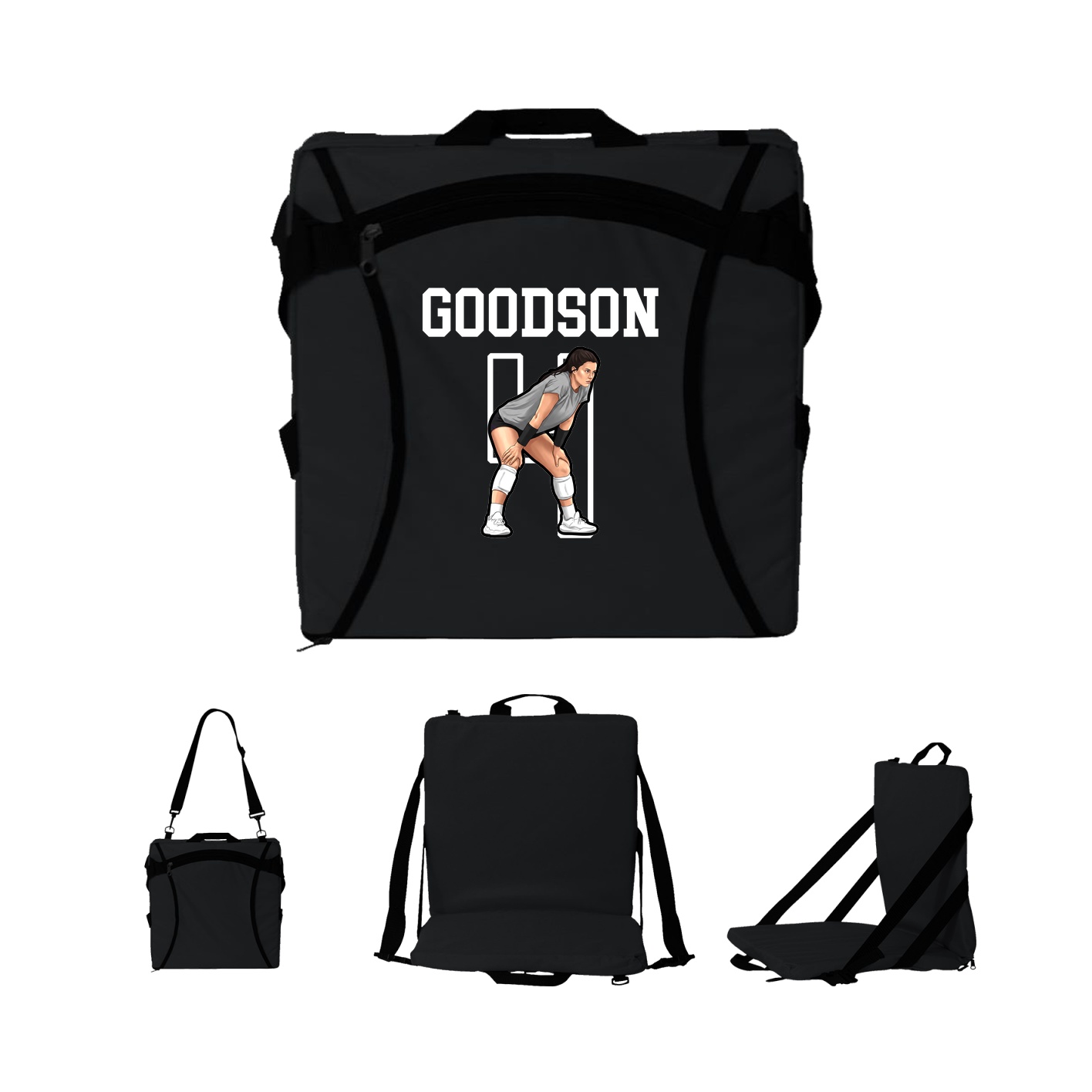 Folding Stadium Seat — Shirsey in Black